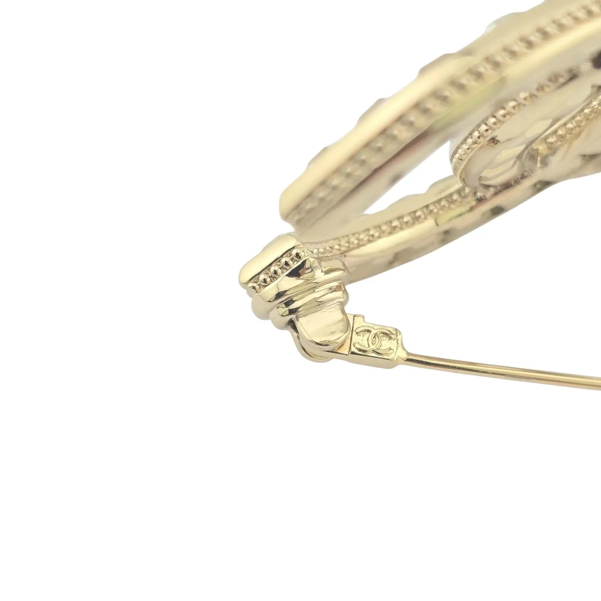 Chanel CC Gold Baguette Crystal Brooch 2021 CHANEL