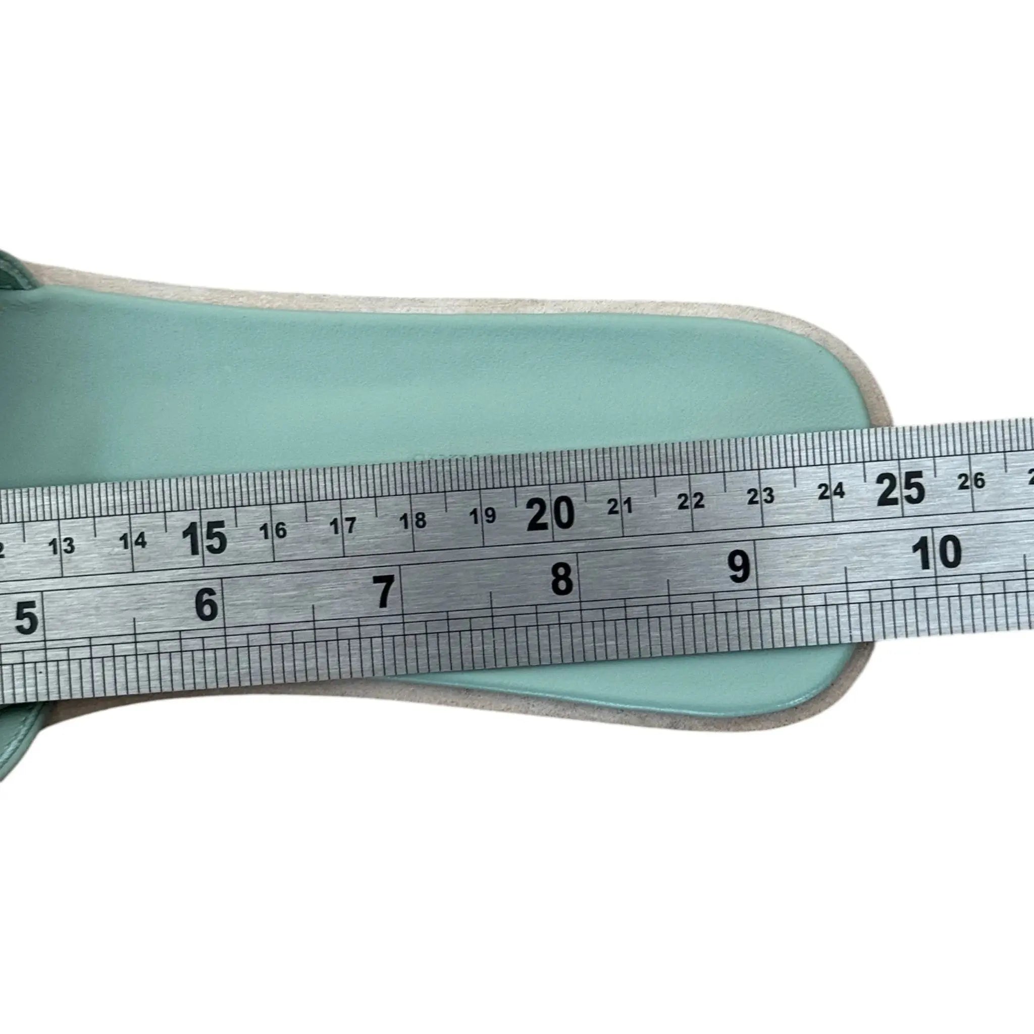 Hermes Oran Sandal Epsom Vert Jade Epsom 39 UK6 HERMES