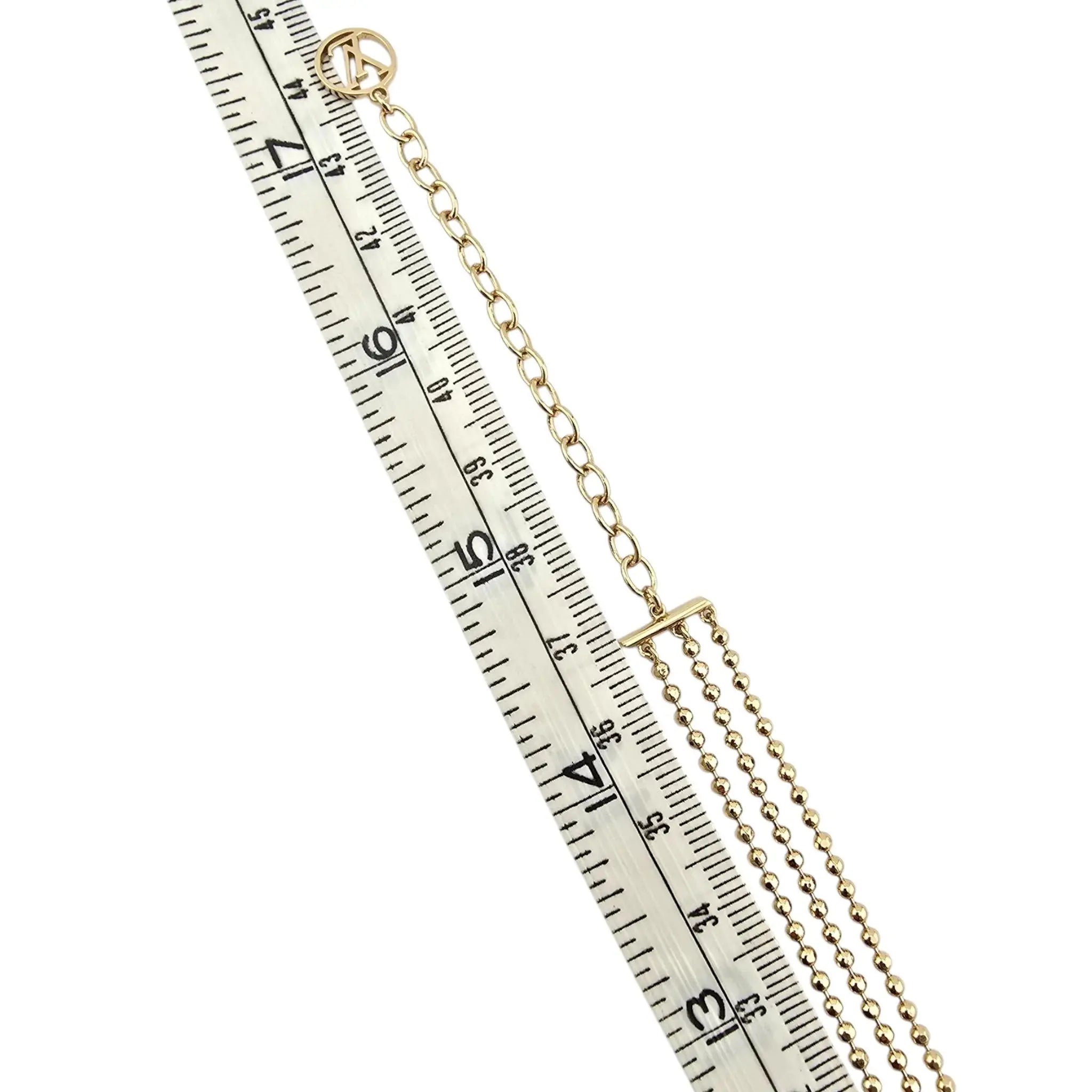 Louis Vuitton LV Gold Essential V 3 Row Necklace LOUIS VUITTON