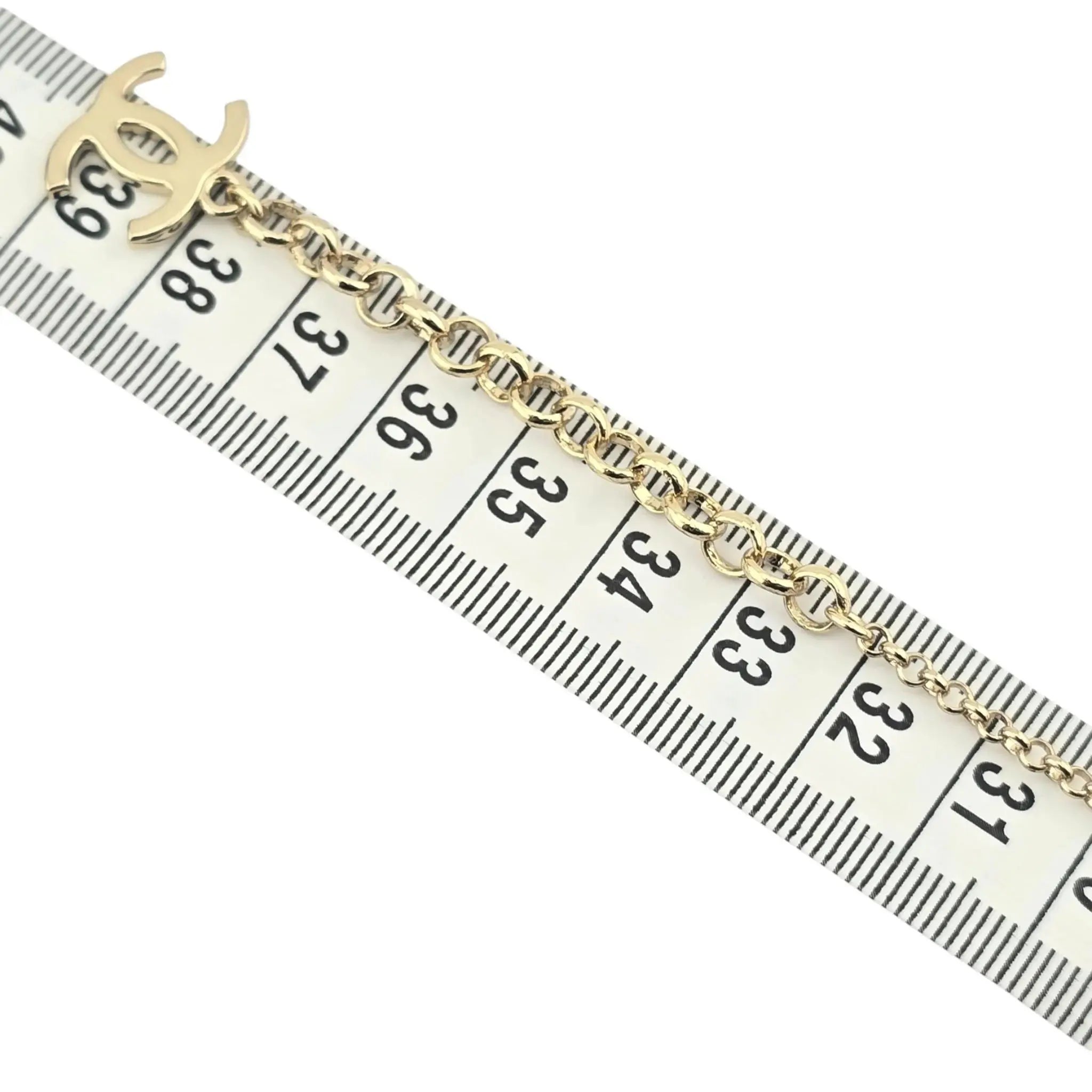 Chanel CC 5 Heart Pendant Gold Necklace 2022 CHANEL