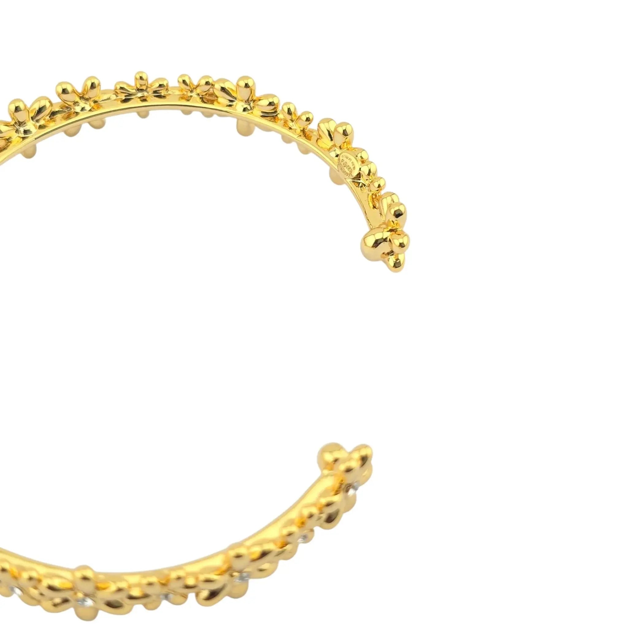 Chanel CC Gold Floral Bangle 2023 CHANEL