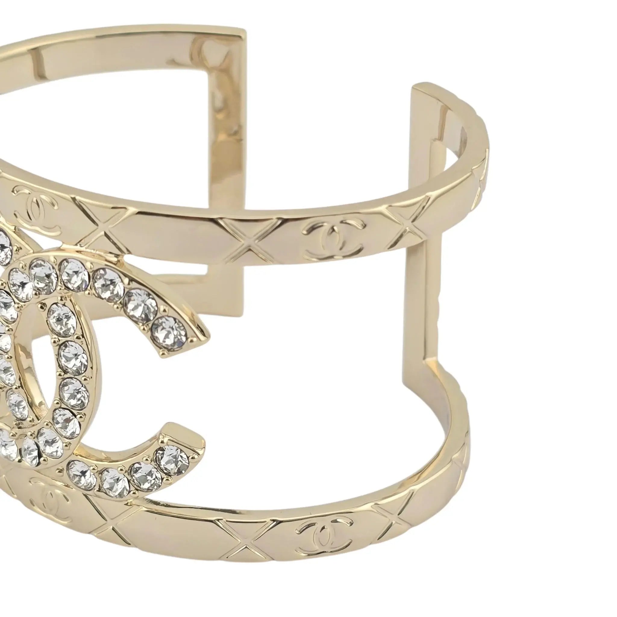 Chanel CC Cuff Bangle Gold 2025 CHANEL