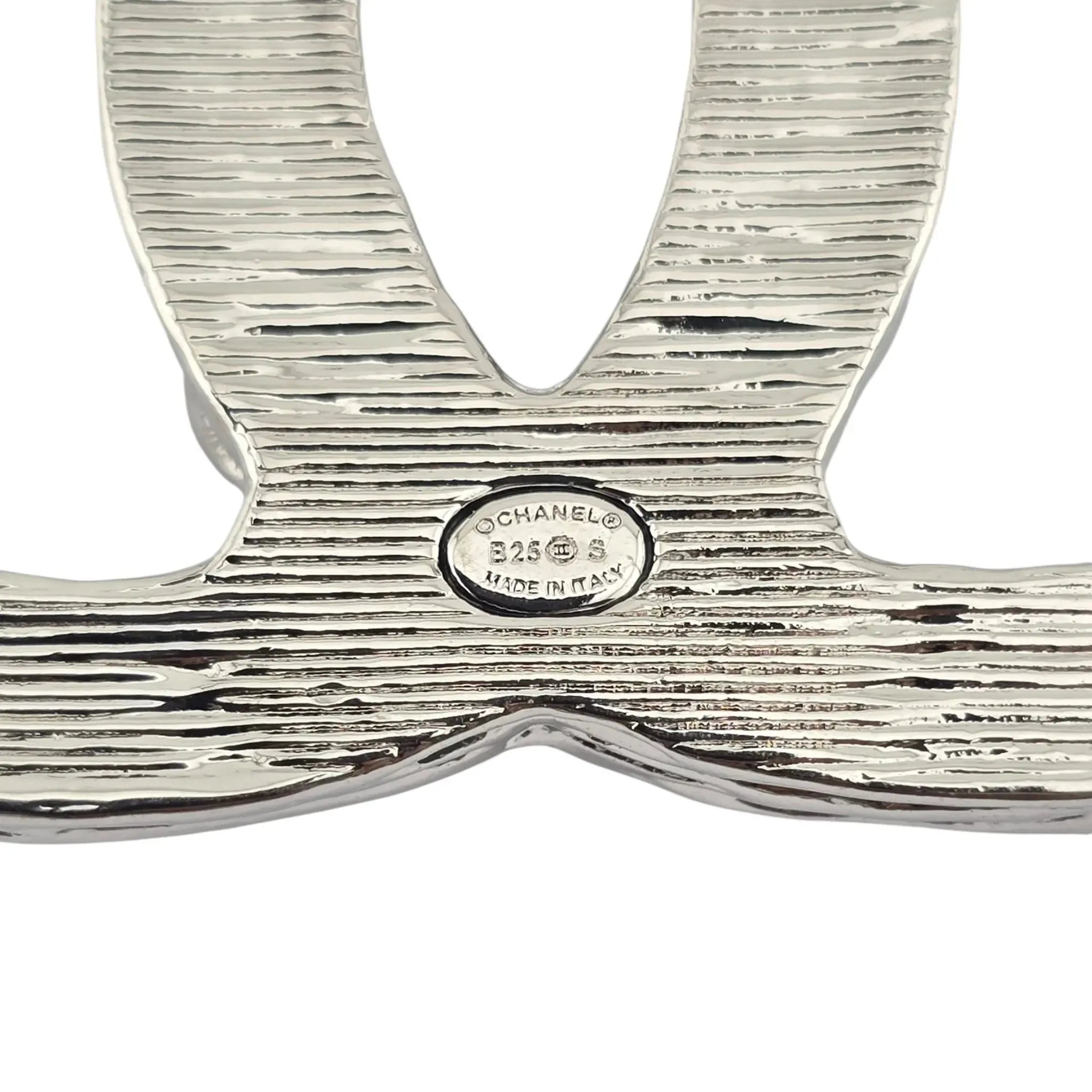 Chanel CC Metal Silver Brooch 2025 CHANEL