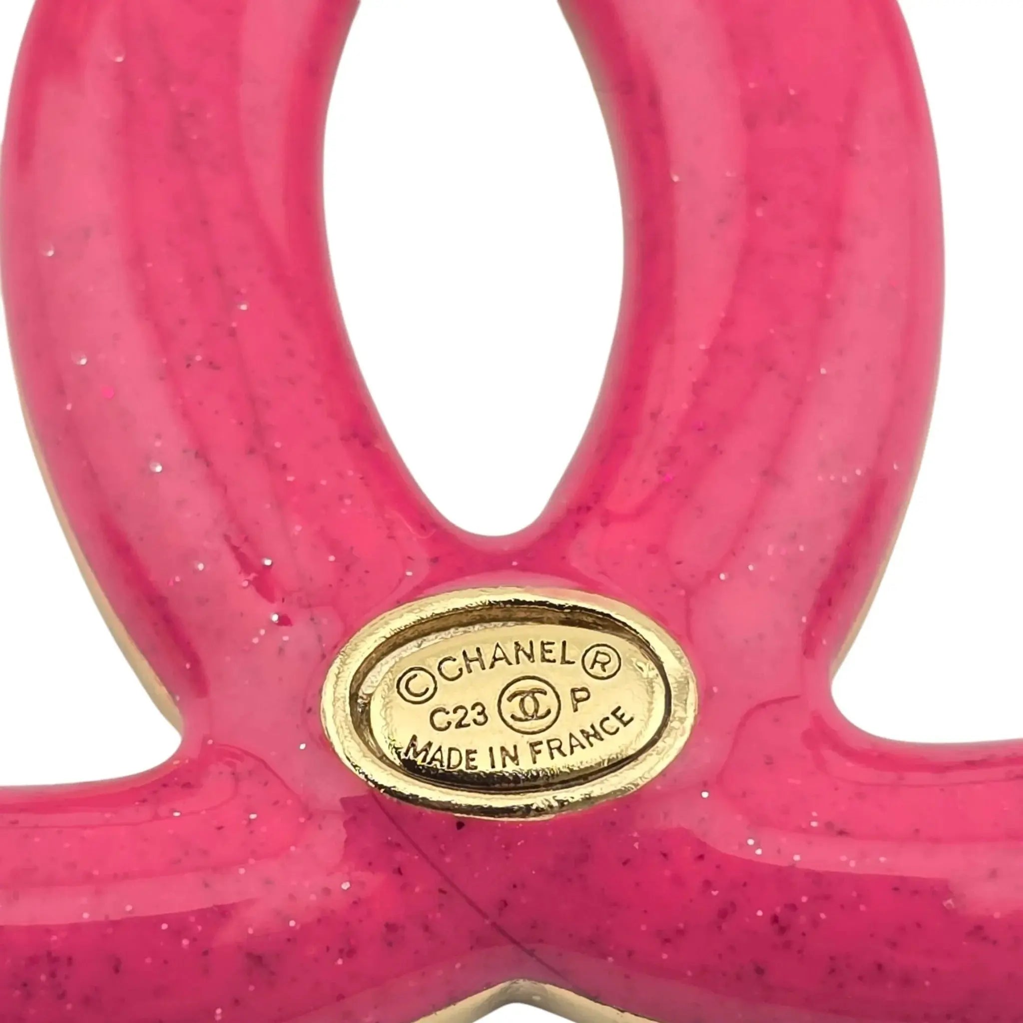 Chanel CC Pink Crystal Brooch 2023 CHANEL