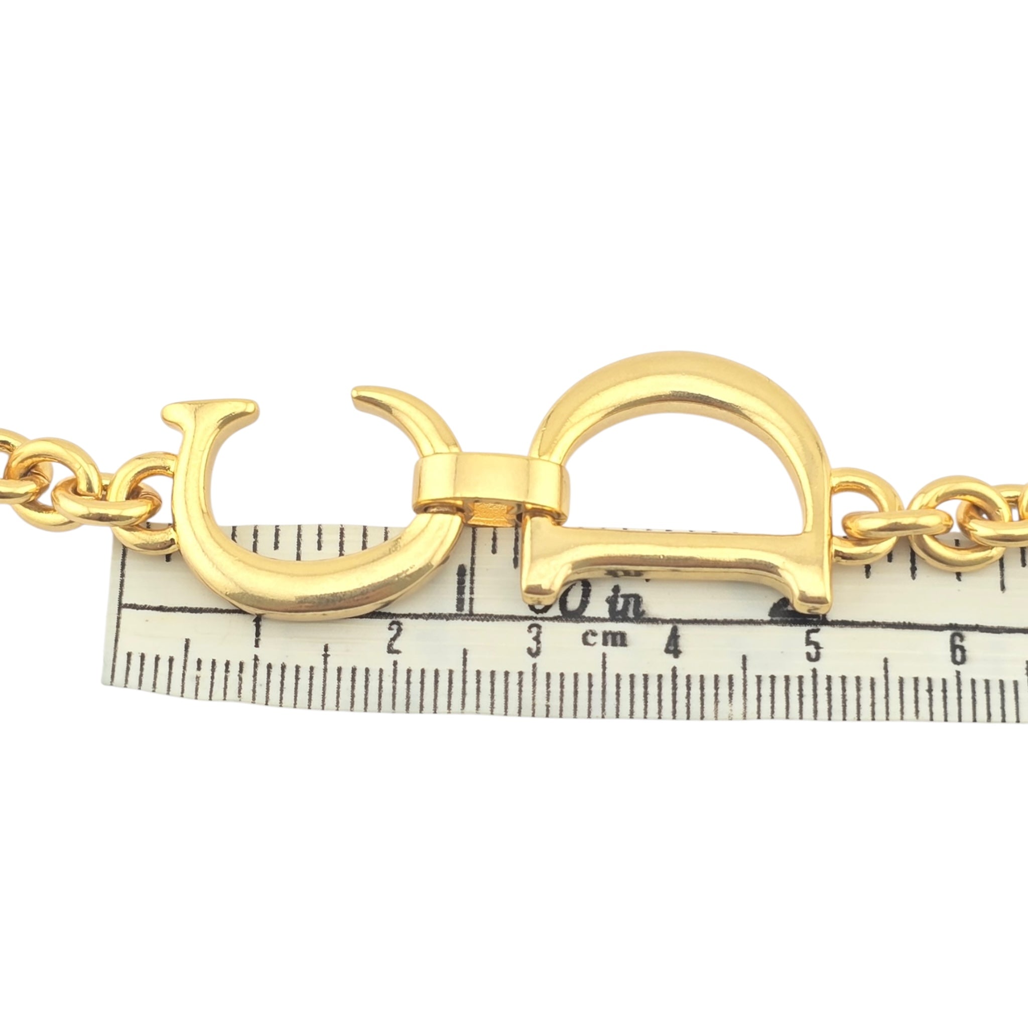 Christian Dior CD Gold Saddle Necklace DIOR