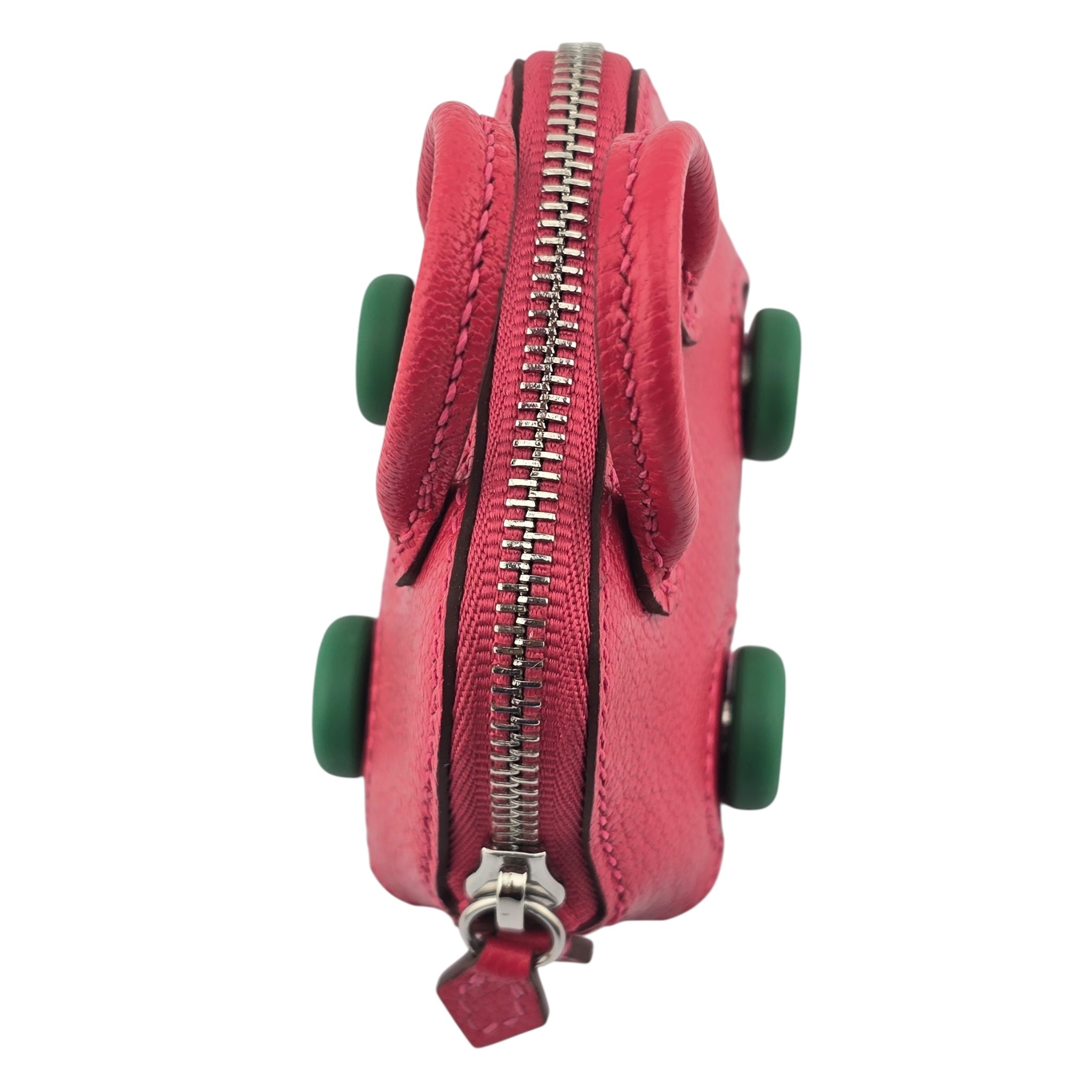 Hermes Bolide On Wheels Bag Charm Rose Extreme HERMES