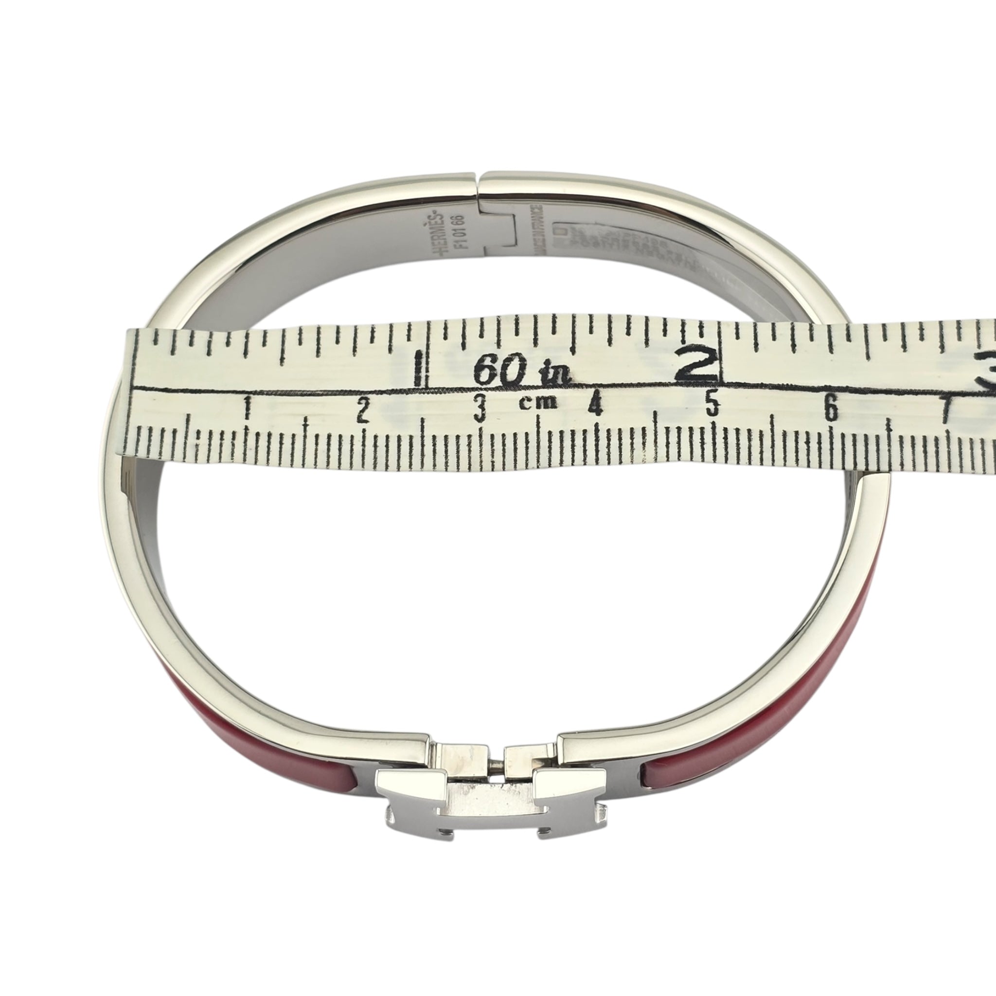 Hermes Clic H Bracelet Red Palladium GM