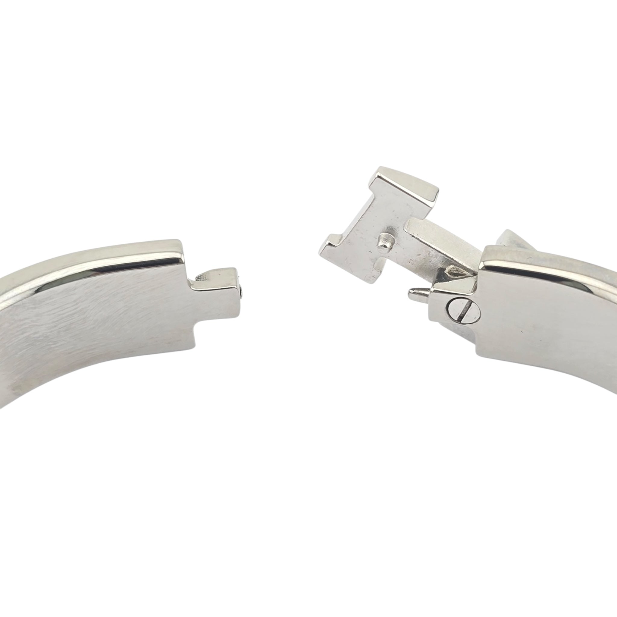 Hermes Clic H Bracelet Light Pink Palladium GM