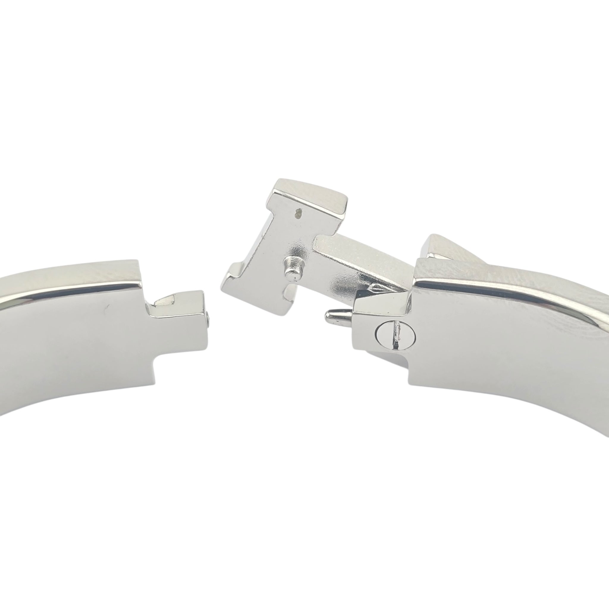 Hermes Clic H Bracelet Purple Lilas Palladium GM