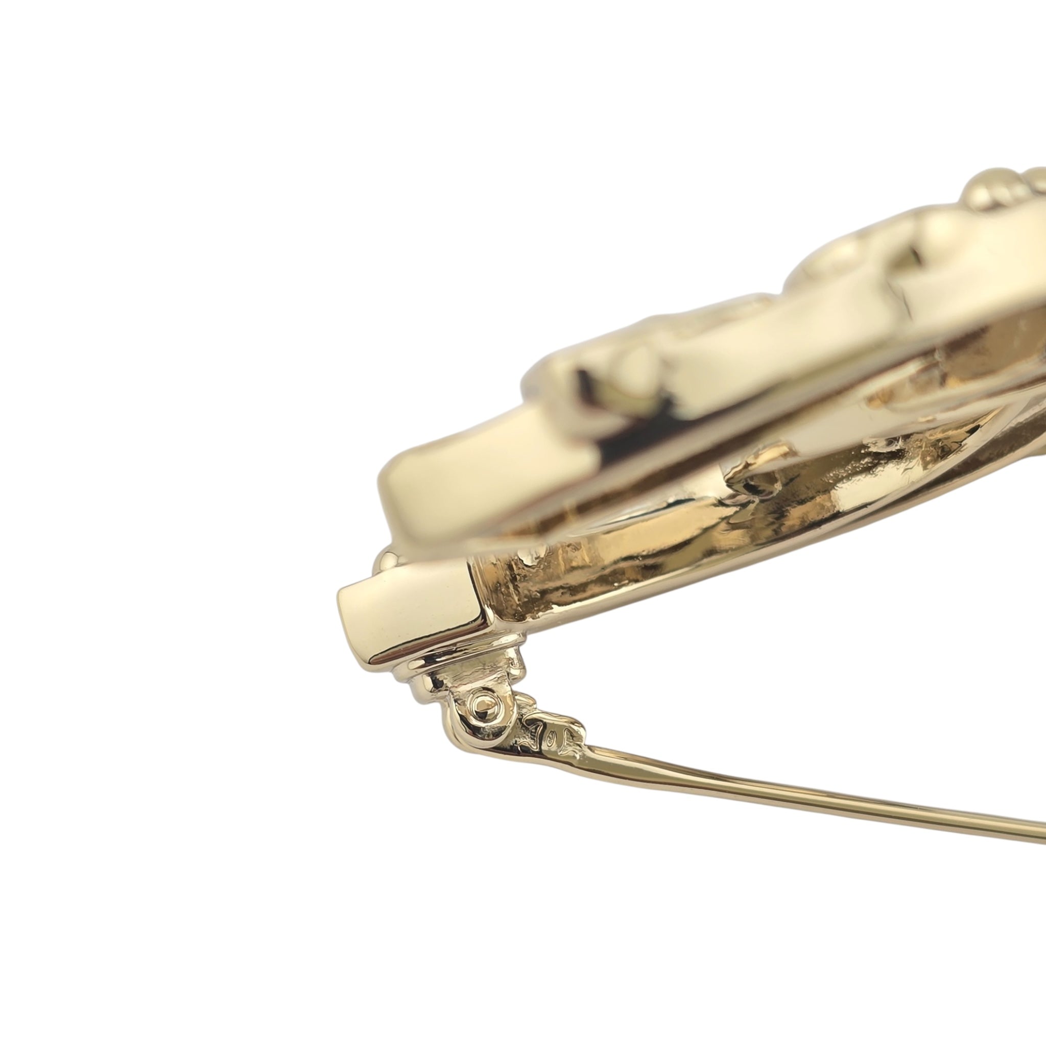 Chanel CC Black Gold Enamel Brooch 2024