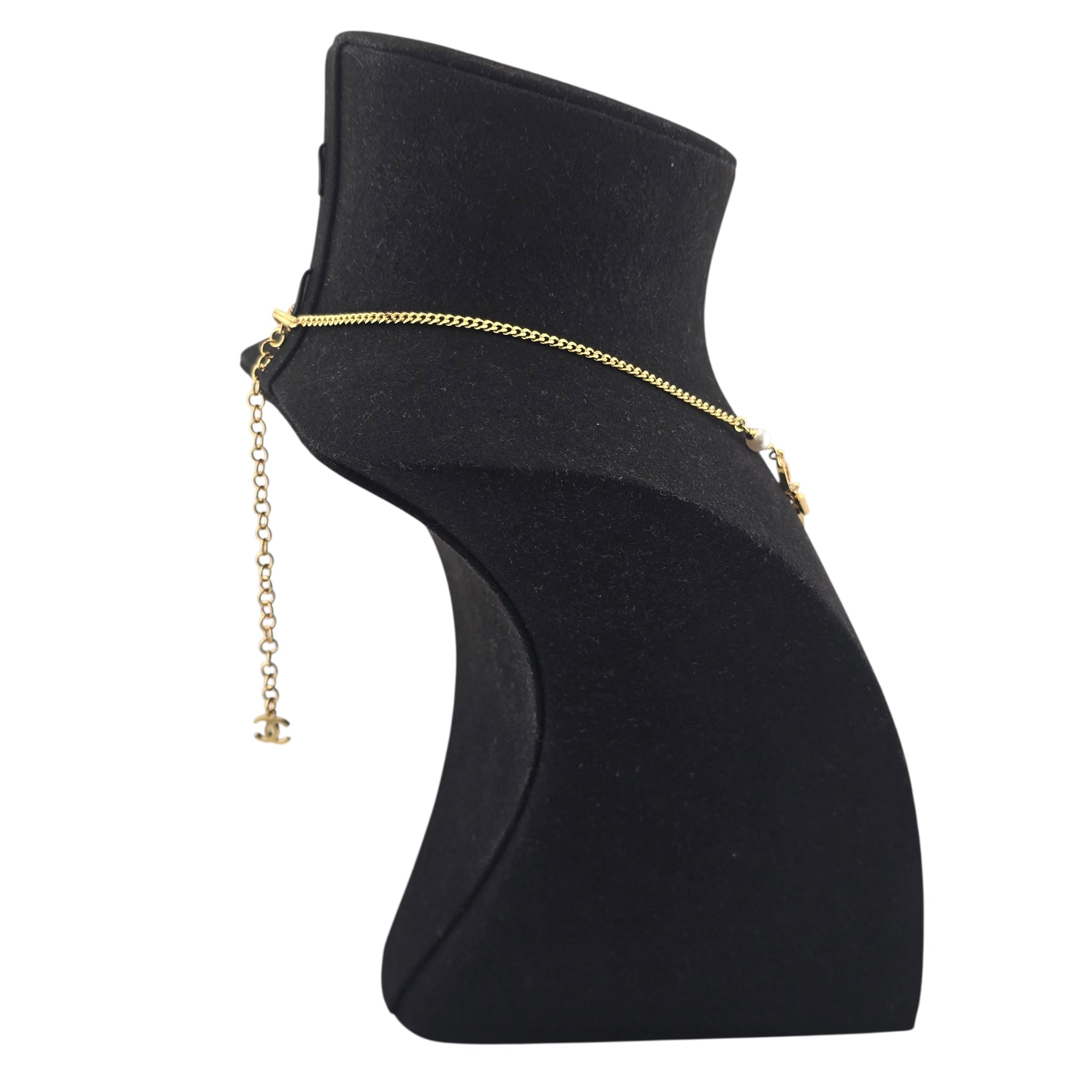 Chanel CC Logo Pendant Gold Necklace