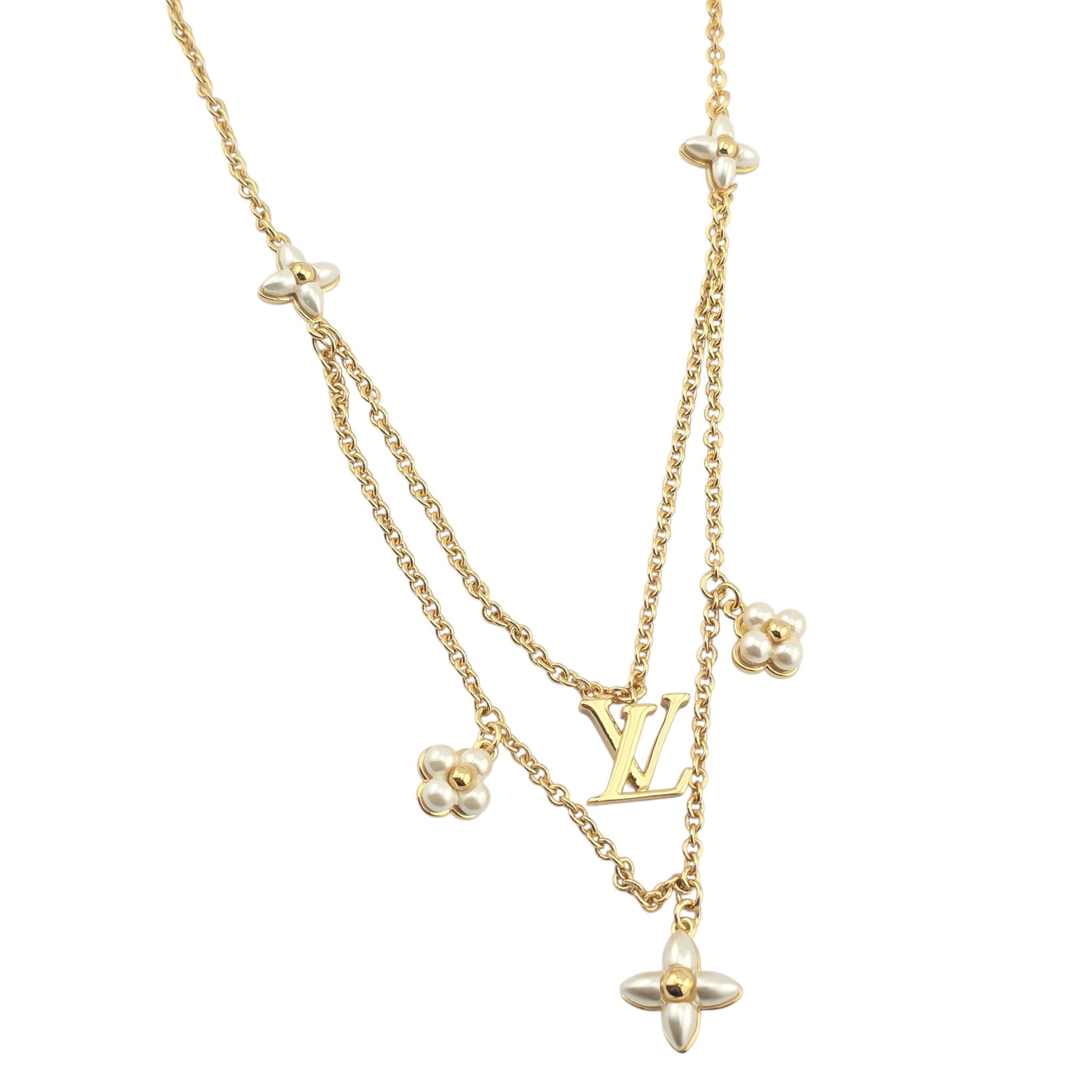 Louis Vuitton LV Floragram Gold Necklace LOUIS VUITTON