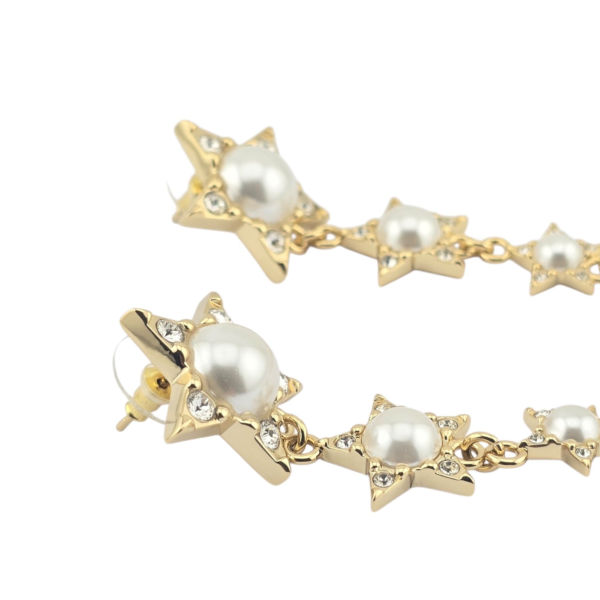 Chanel CC Gold Stars Drop Earrings 2024 CHANEL