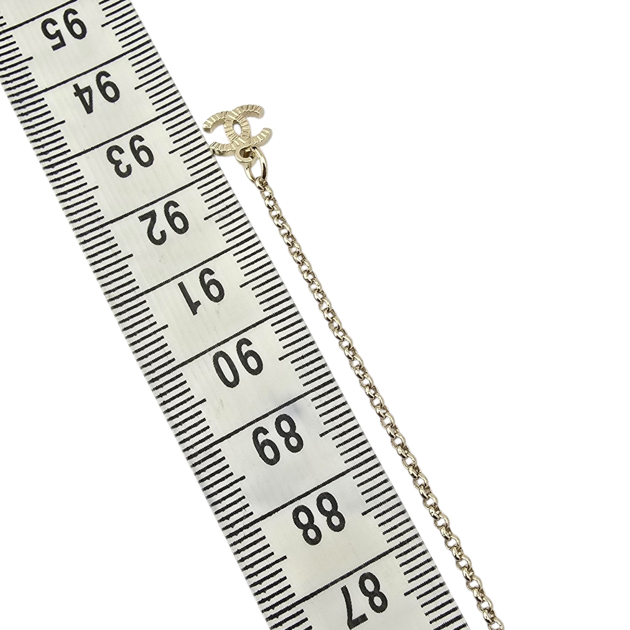 Chanel CC Charms Gold Metal Heart Long Necklace 2024 CHANEL