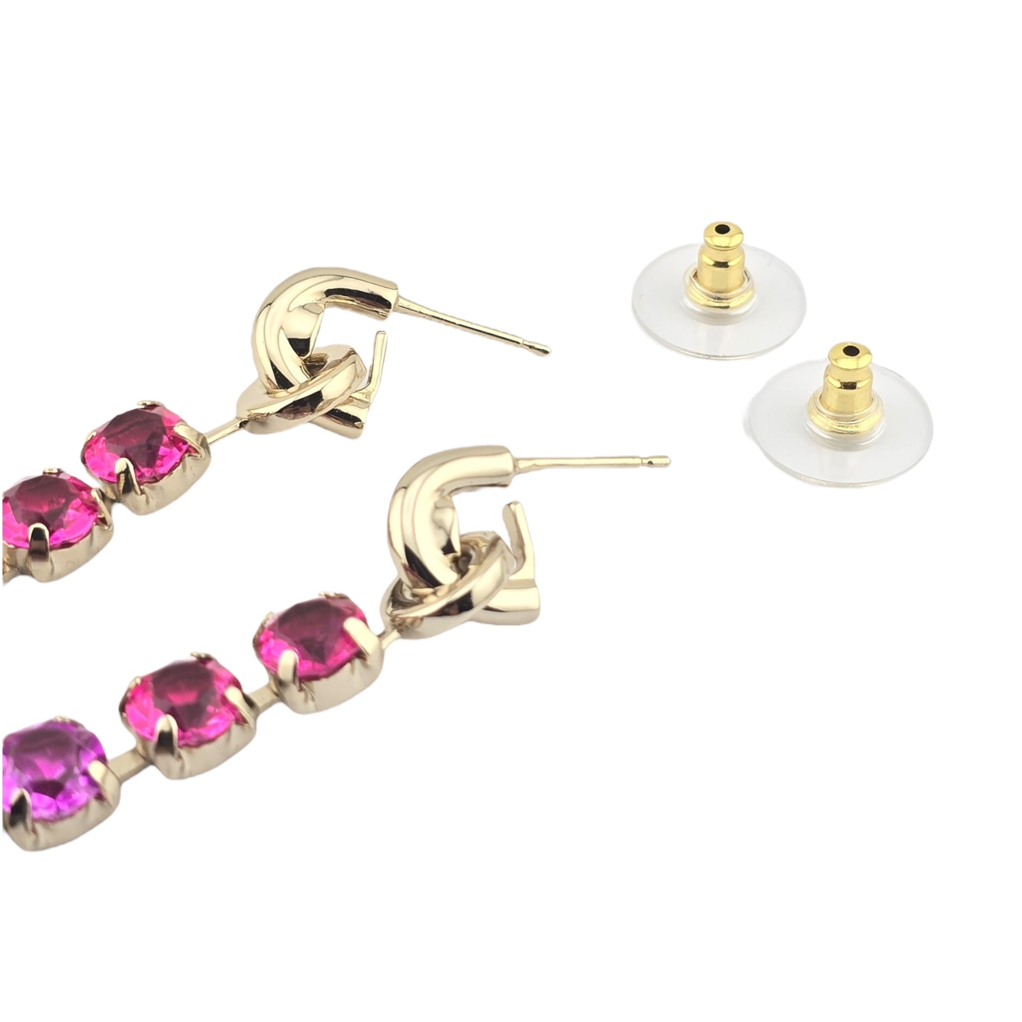 Chanel CC Rainbow Crystal Earrings A24 CHANEL