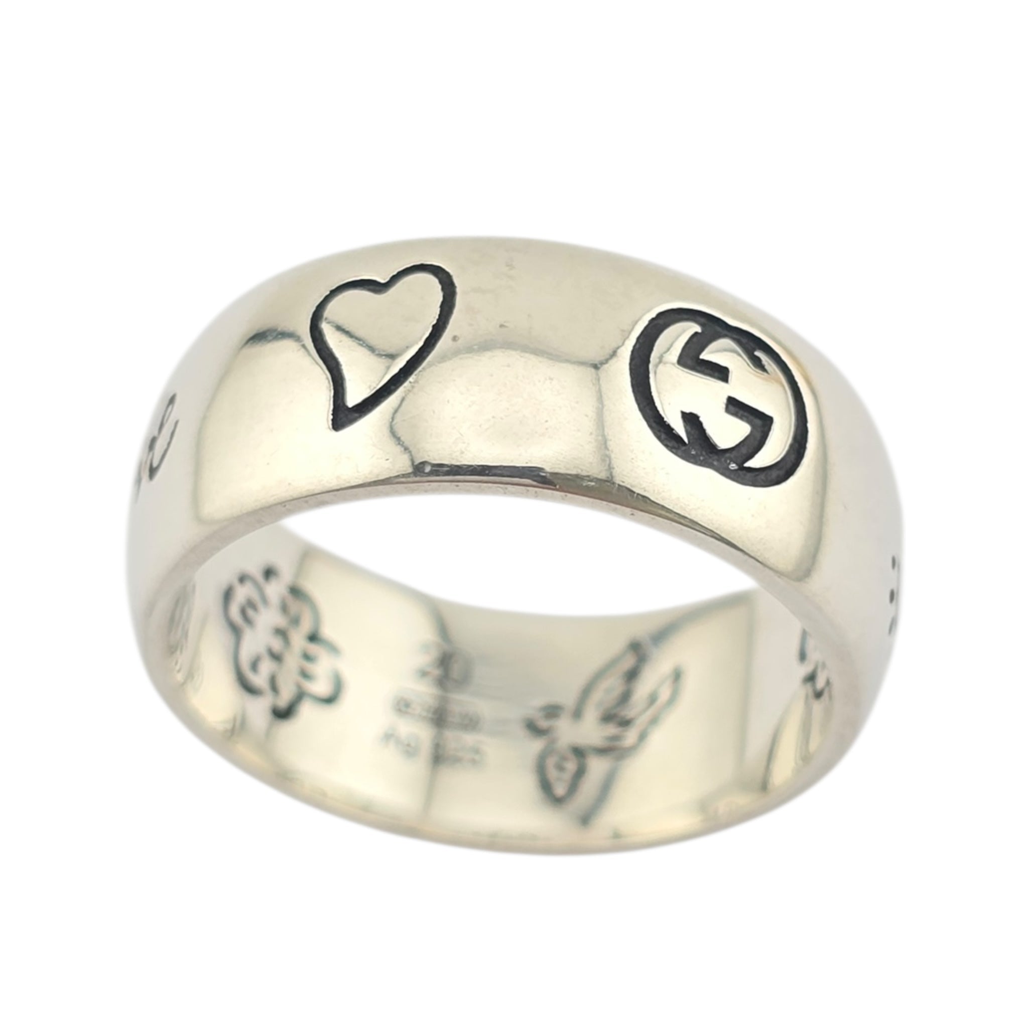 GUCCI Blind for Love Sterling Silver Ring GUCCI