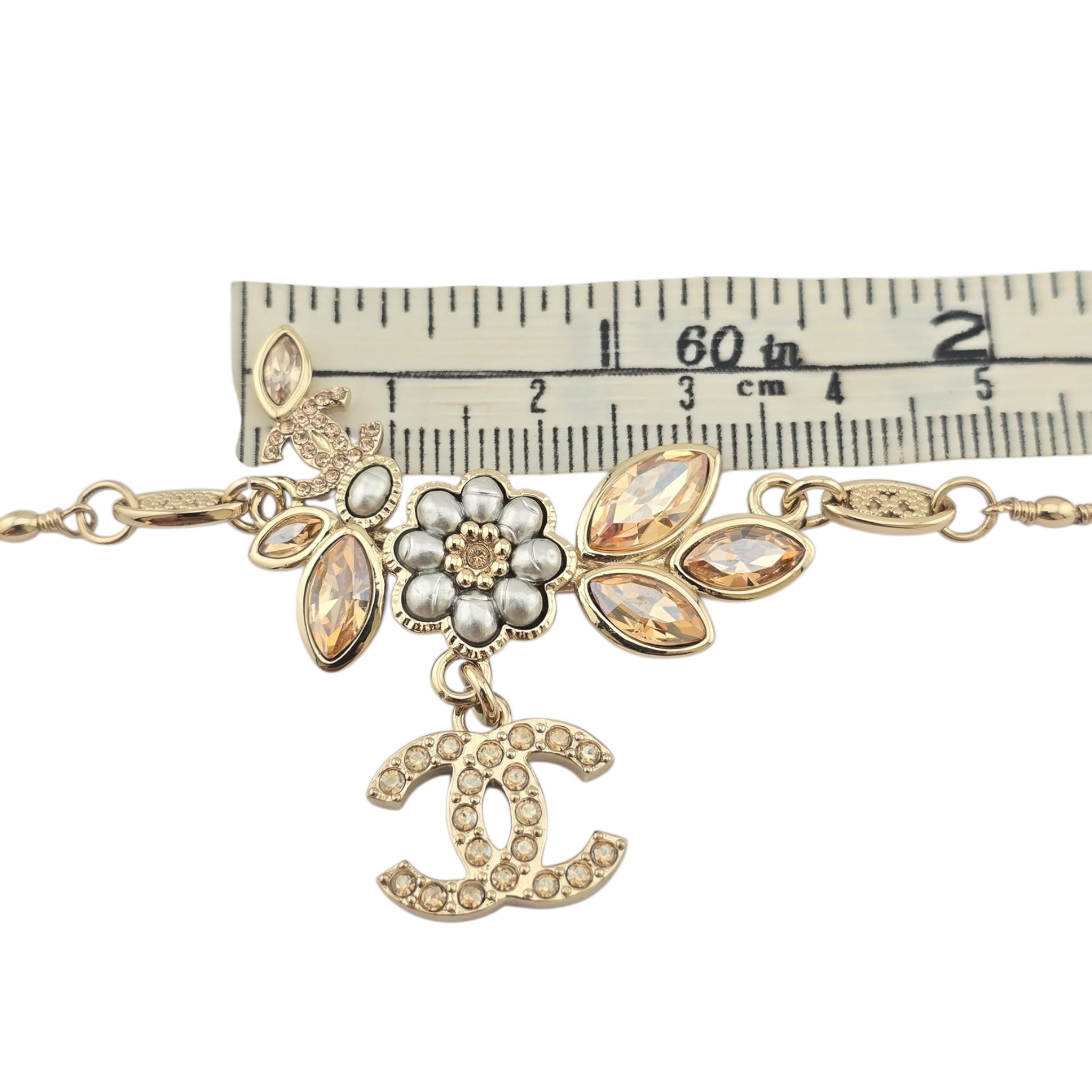 Chanel CC Gold Floral Bracelet 2022 CHANEL