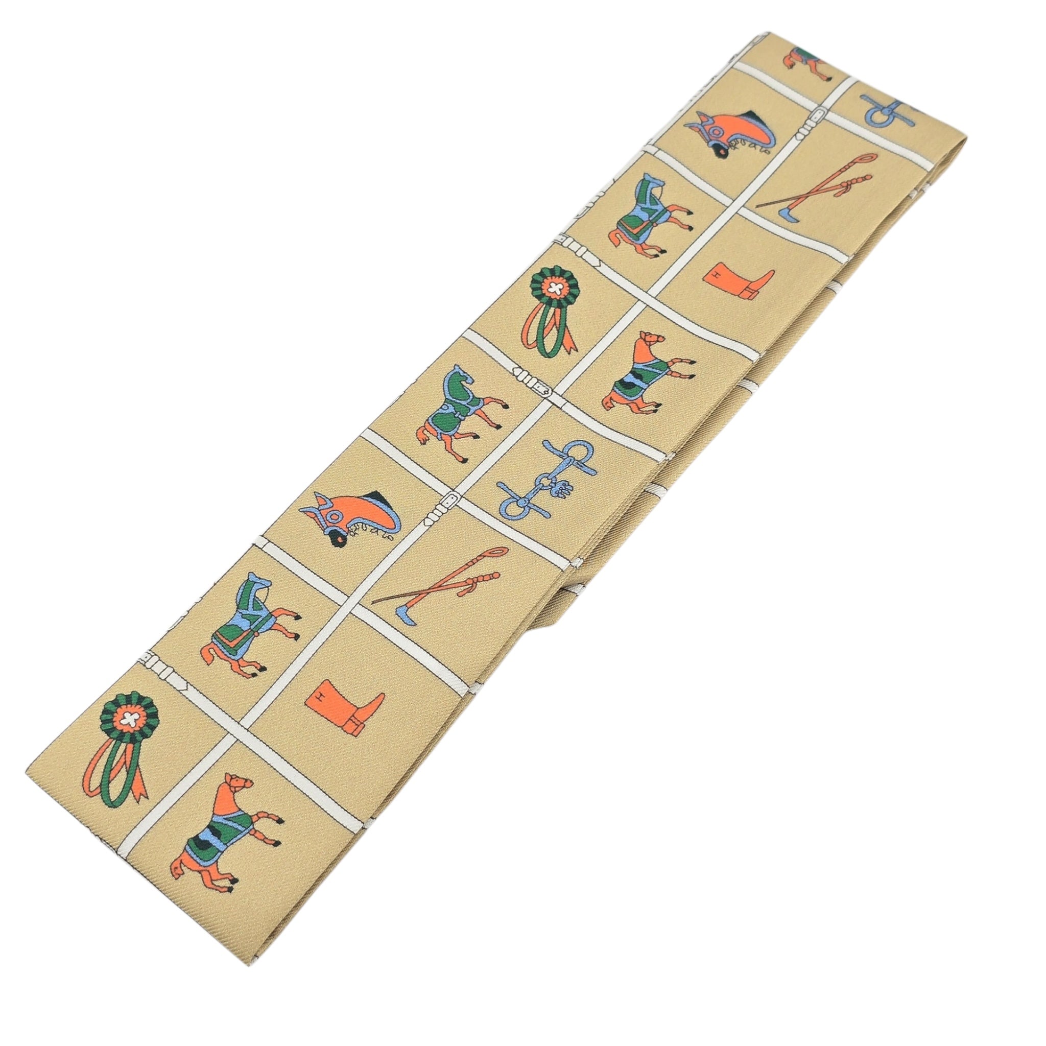 Hermes Silk Couvertures Et Tenues Twilly Mordore White Blue HERMES