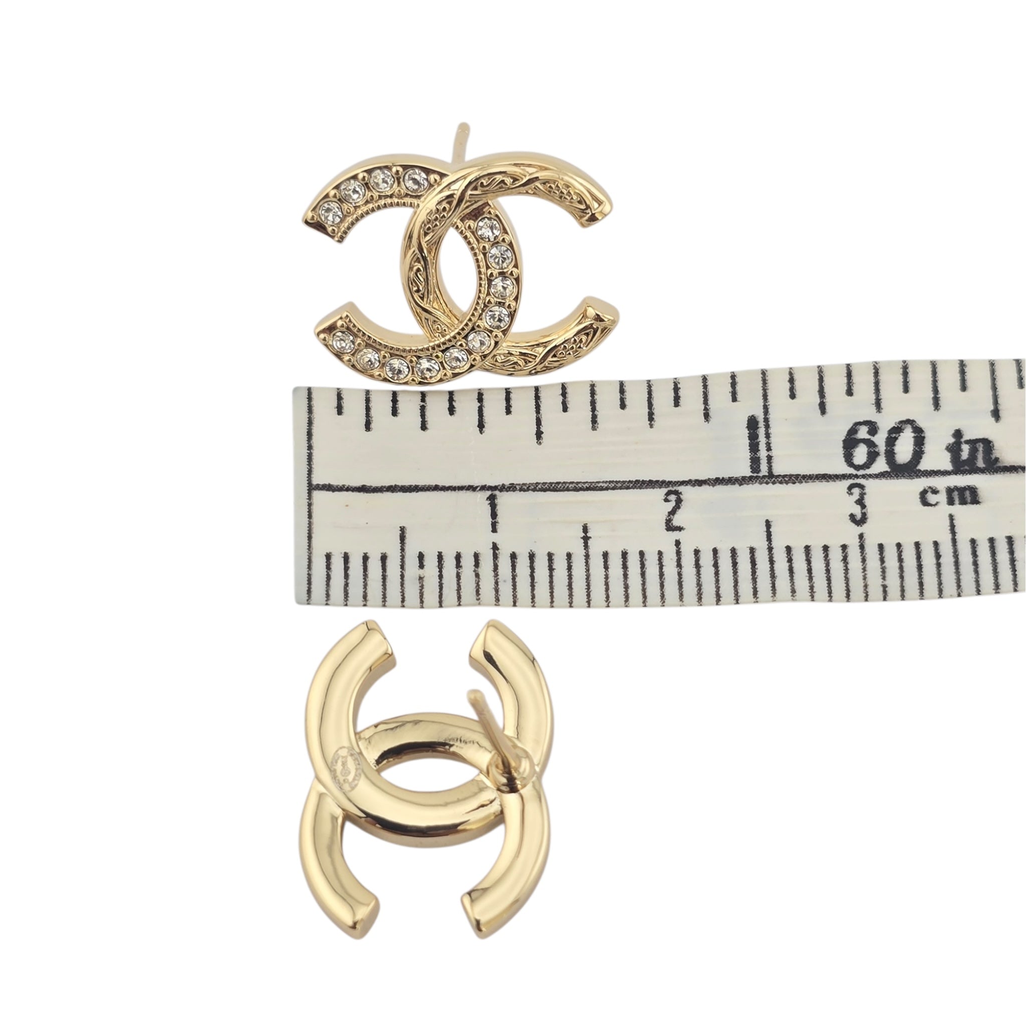 Chanel CC Gold Stud Earrings 2025 CHANEL