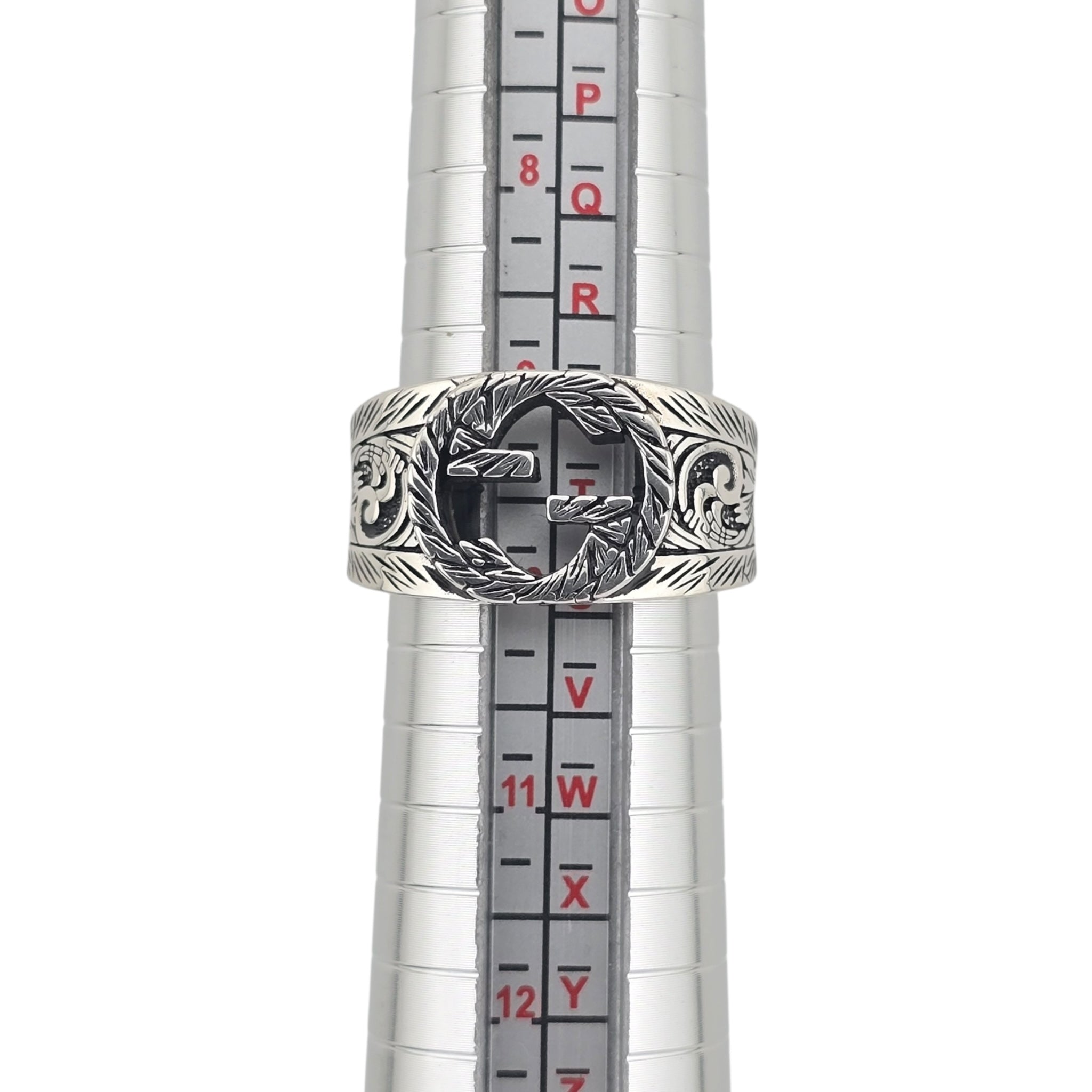 GUCCI Interlocking GG Paisley Silver Ring GUCCI