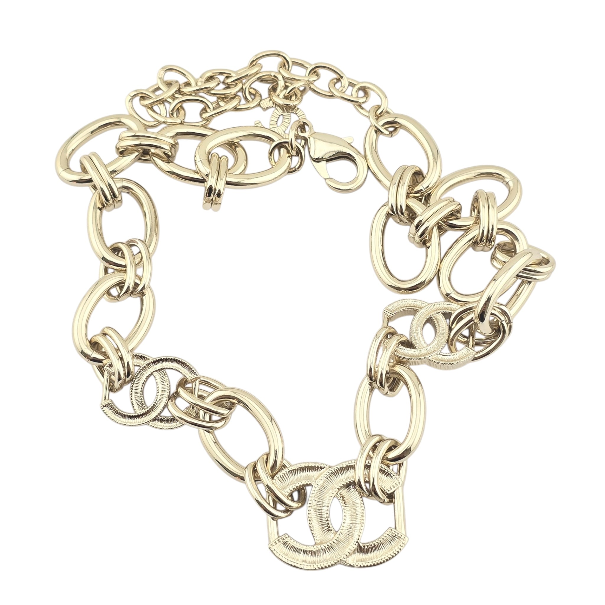 Chanel CC Multicoloured Crystal Pendant Choker Necklace 2023 CHANEL