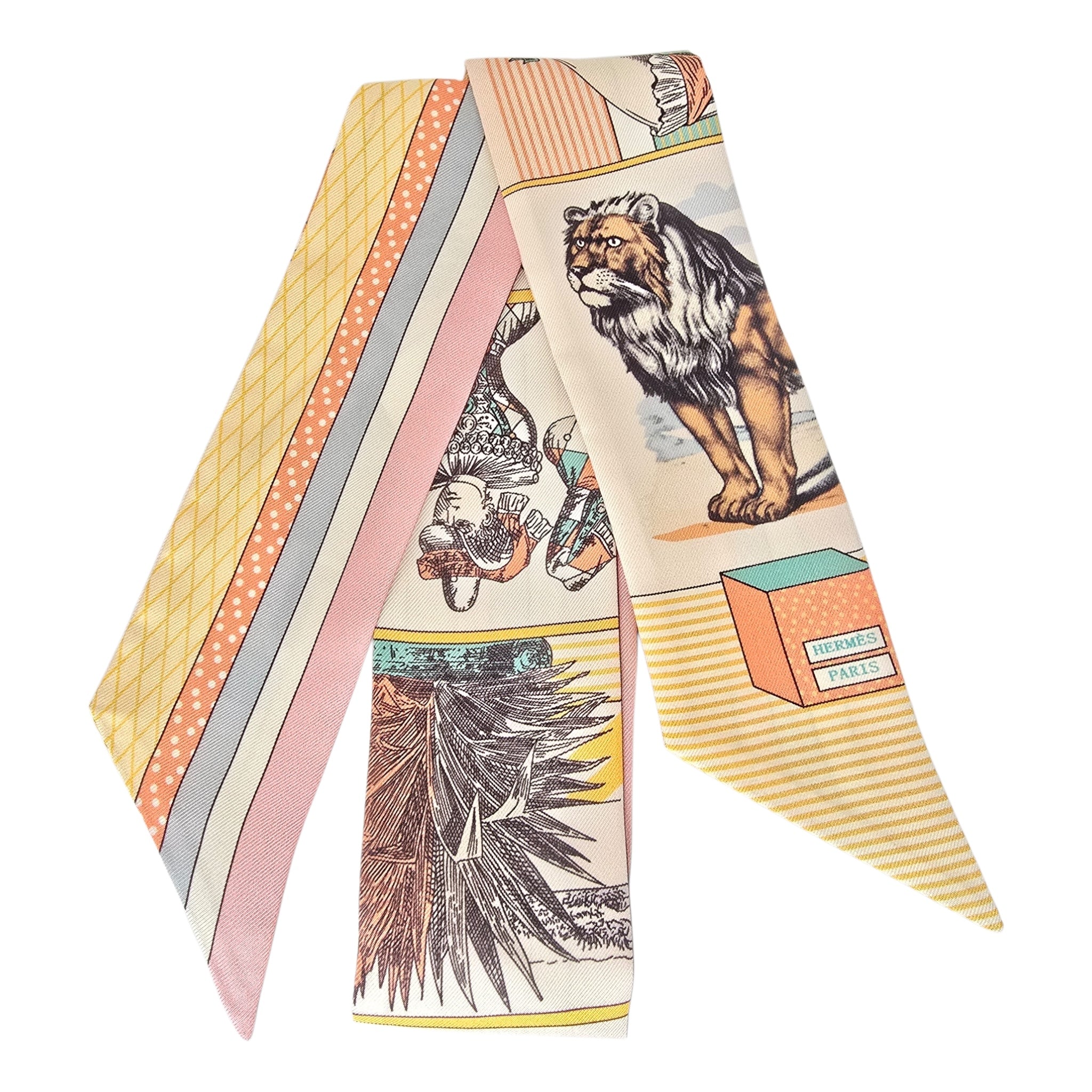 Hermes Silk Twilly Grand Theatre Nouveau Multi-color HERMES