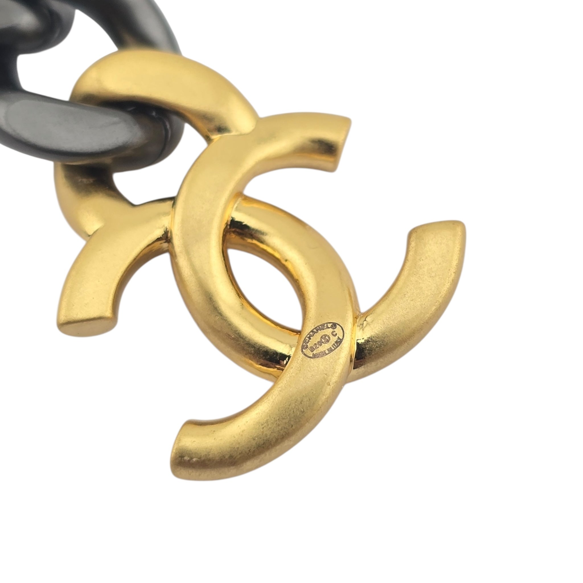 Chanel CC Chain Earrings Gold Ruthenium 2020 CHANEL