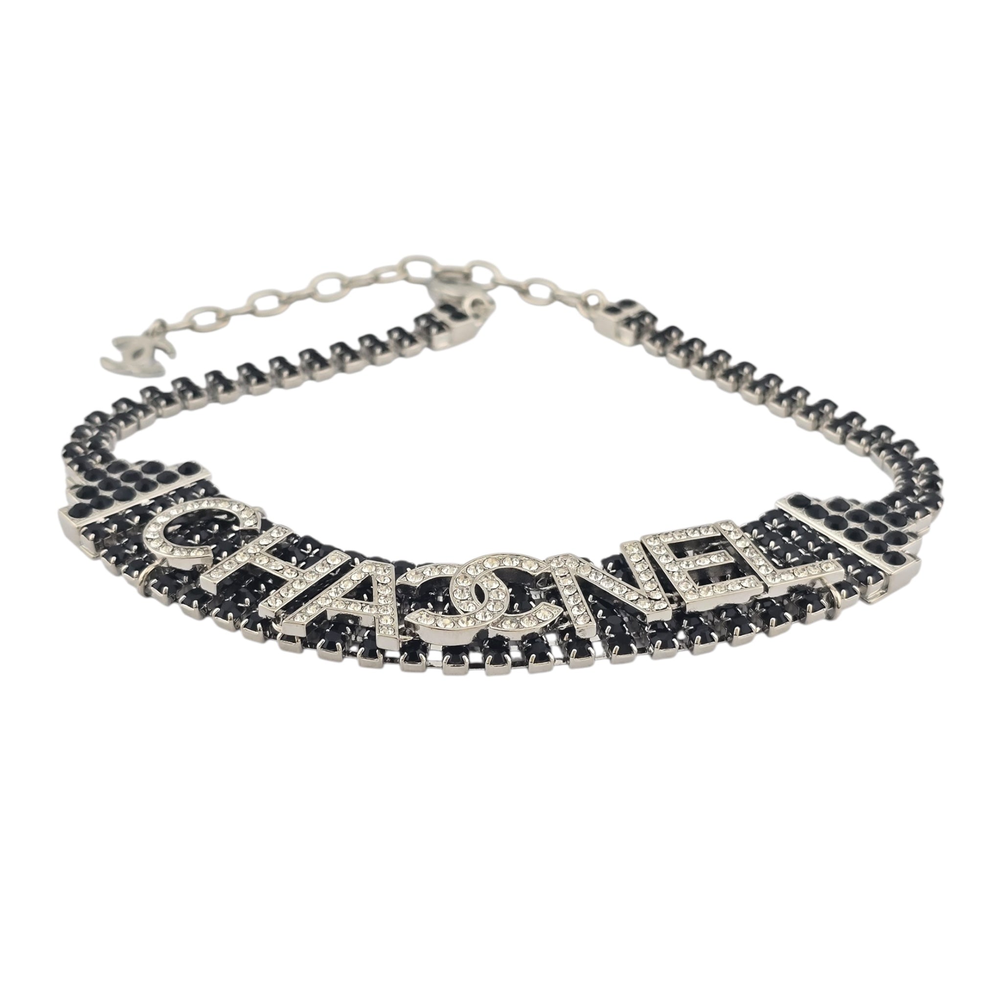 Chanel CC Black Crystal Choker Necklace 2020 CHANEL