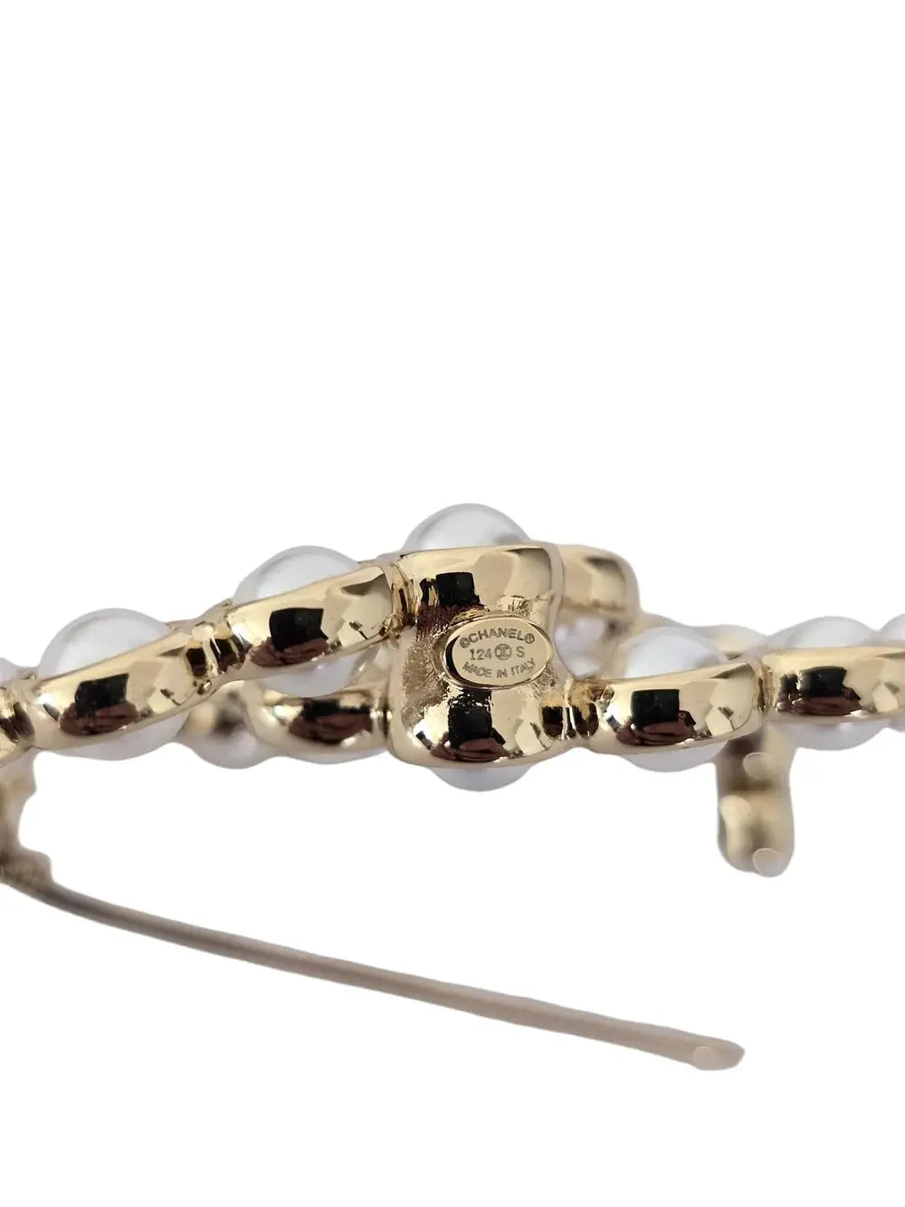 Chanel CC Gold and Faux Pearl Brooch 2024 CHANEL