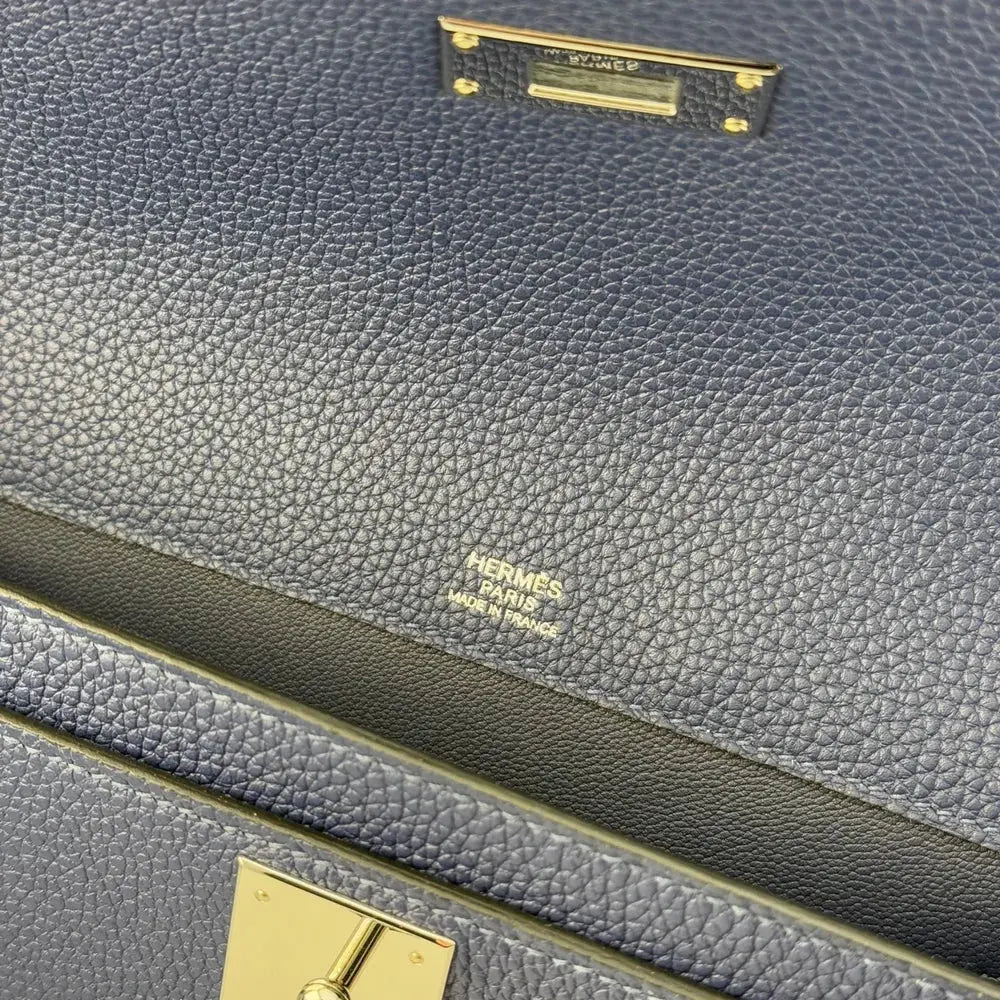 Hermès Kelly Depeches 25 Bleu Saphir Togo PHW HERMES