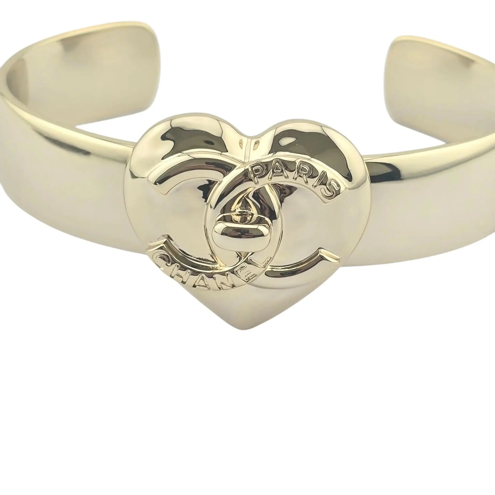 Chanel CC Heart Cuff Bangle 2022 CHANEL