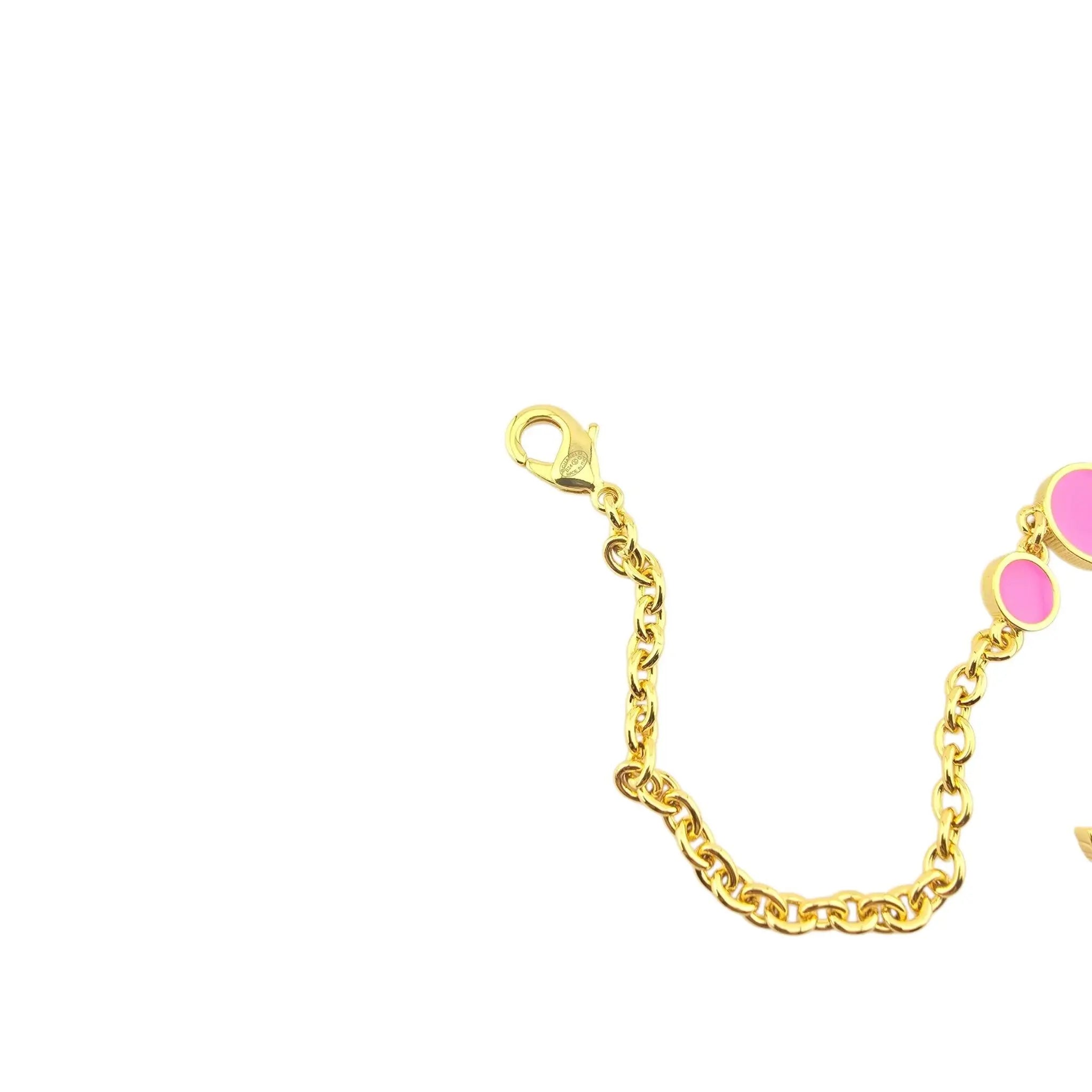Chanel CC Gold / Pink Choker Necklace 2024 CHANEL