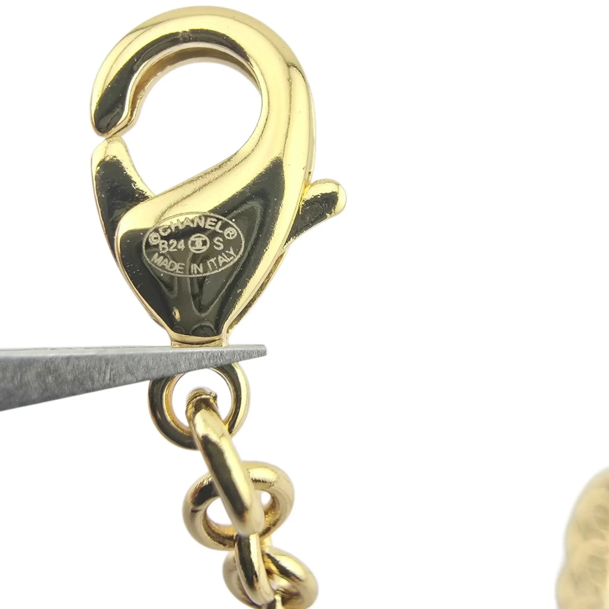 Chanel CC Gold Crystal Enamel Necklace 2024 CHANEL