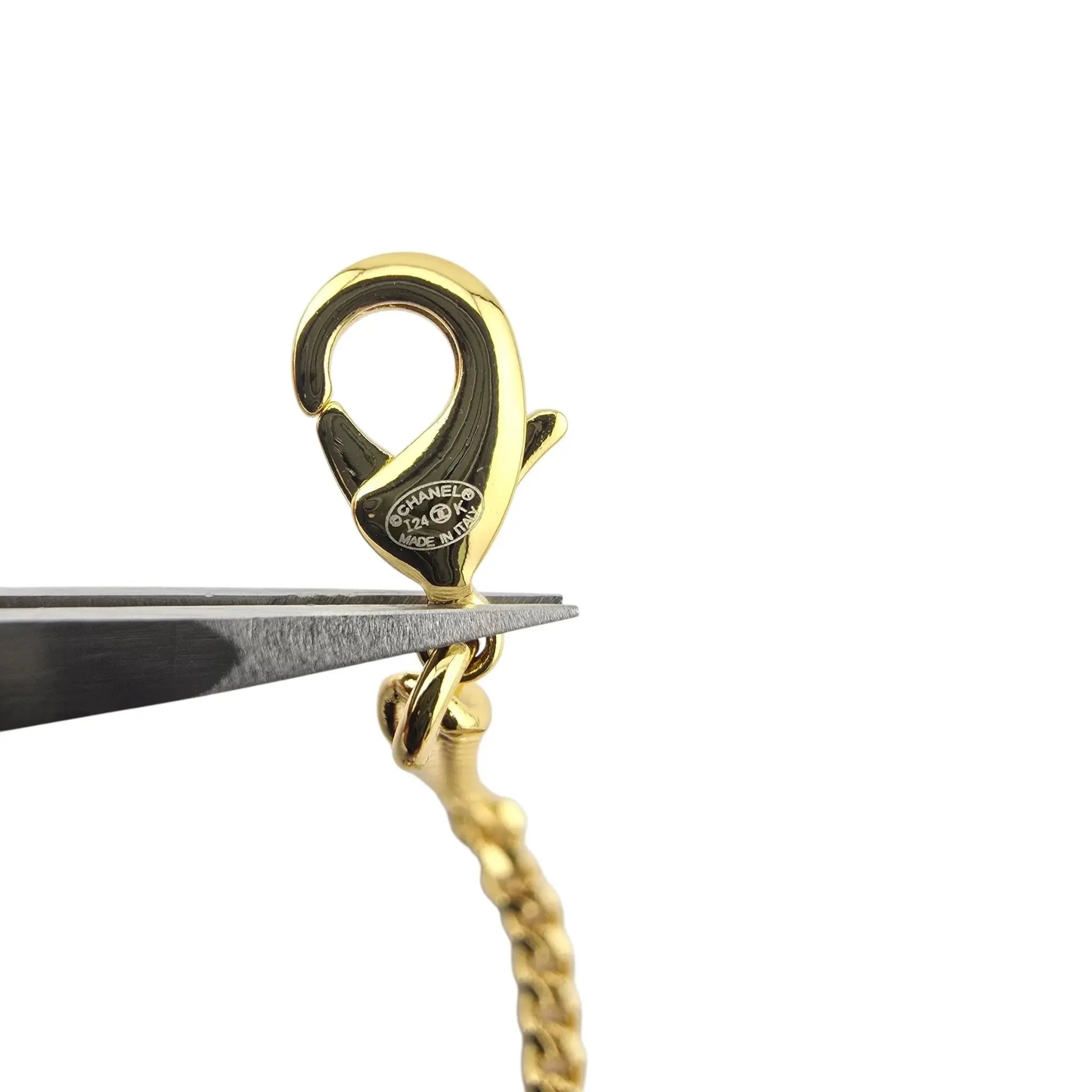 Chanel CC Faux Pearl Leather Necklace 2024 CHANEL