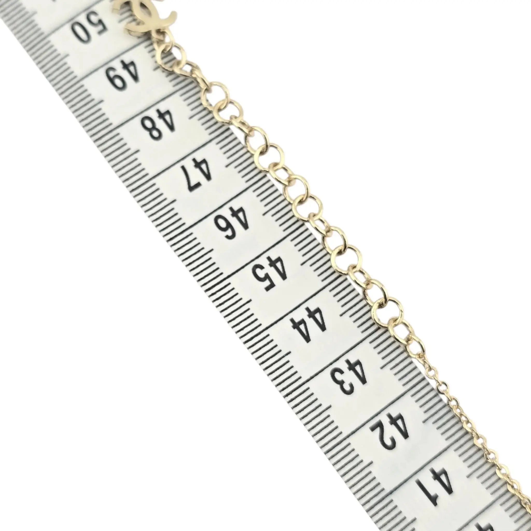 Chanel CC Crystal Heart Gold Necklace 2025 CHANEL