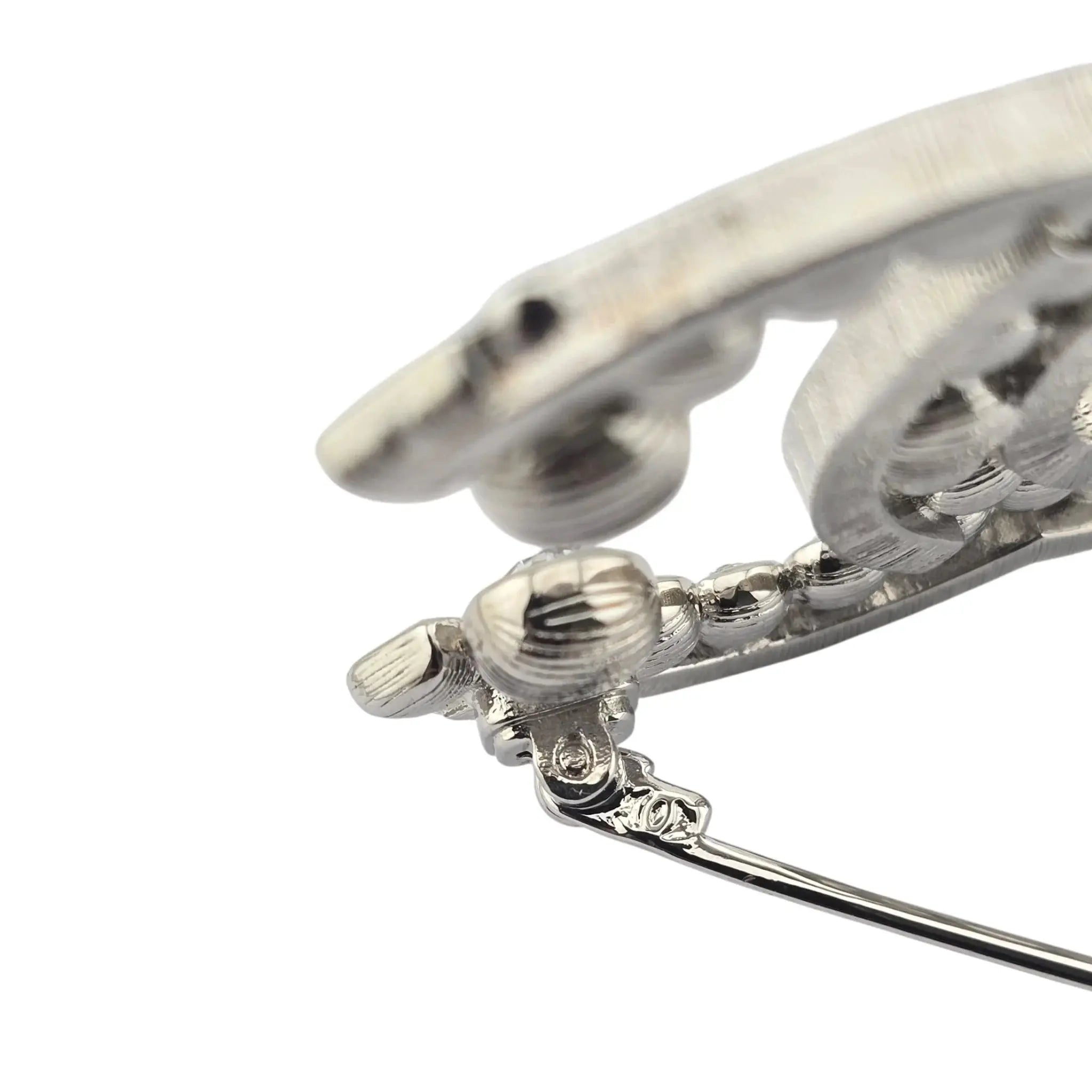 Chanel CC Metal Crystal Brooch Silver 2023 CHANEL