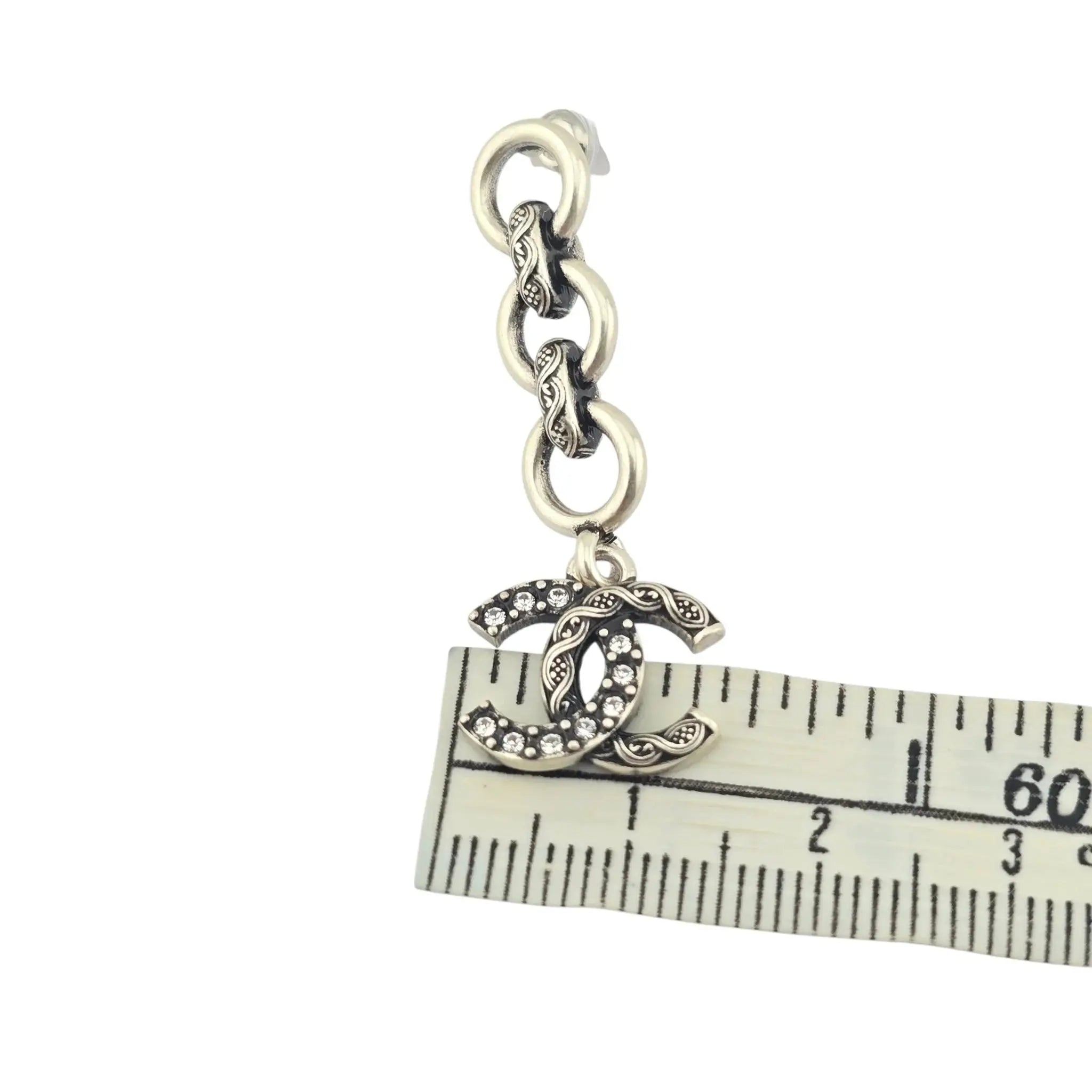 Chanel CC Silver Stud Earrings 2024 CHANEL