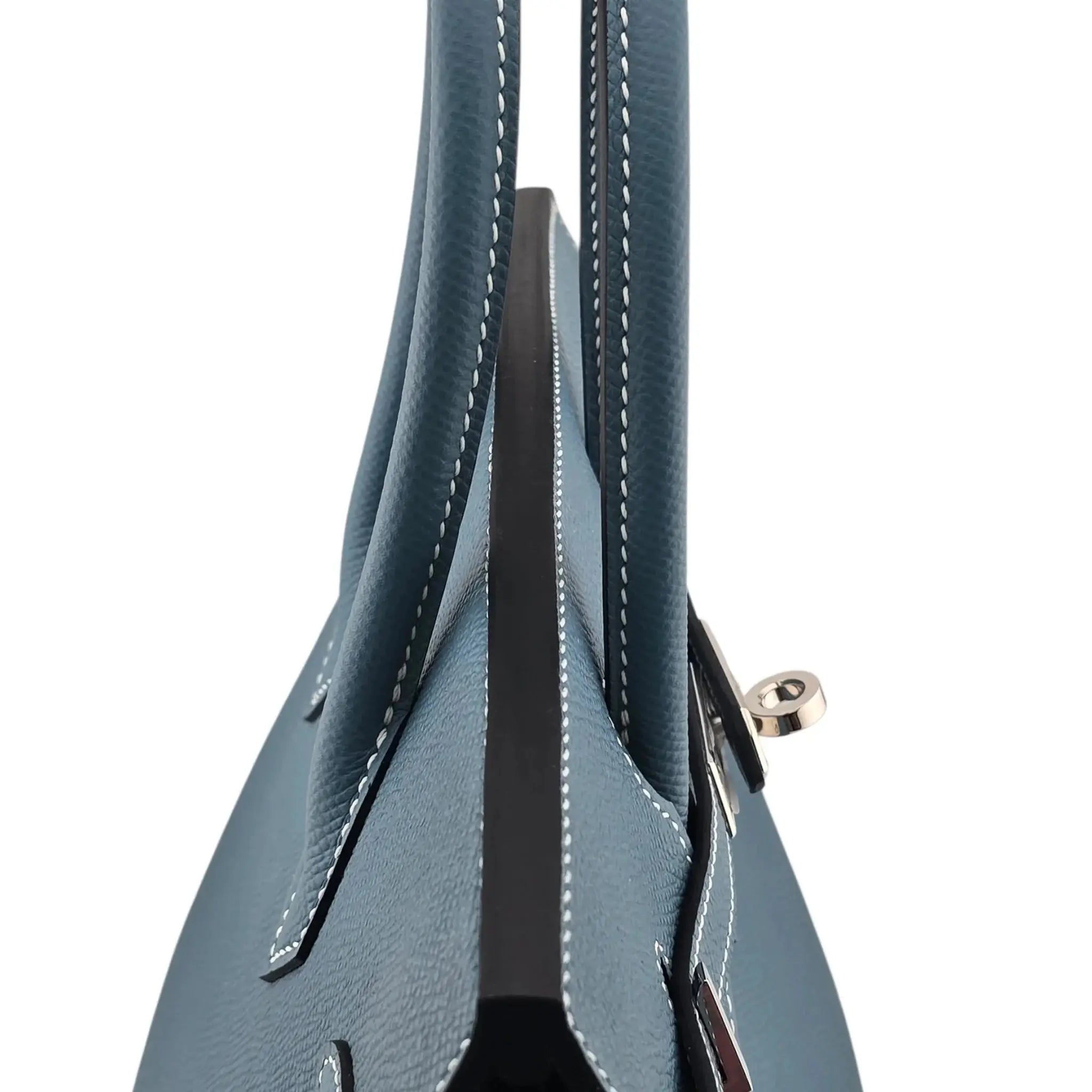 Hermes Birkin 25 Bleu Jean Epsom PHW Bag HERMES