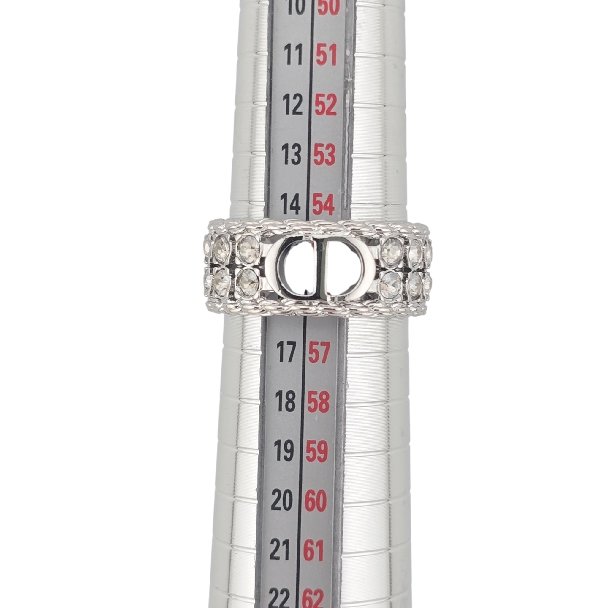 Christian Dior CD Crystal Silver Ring