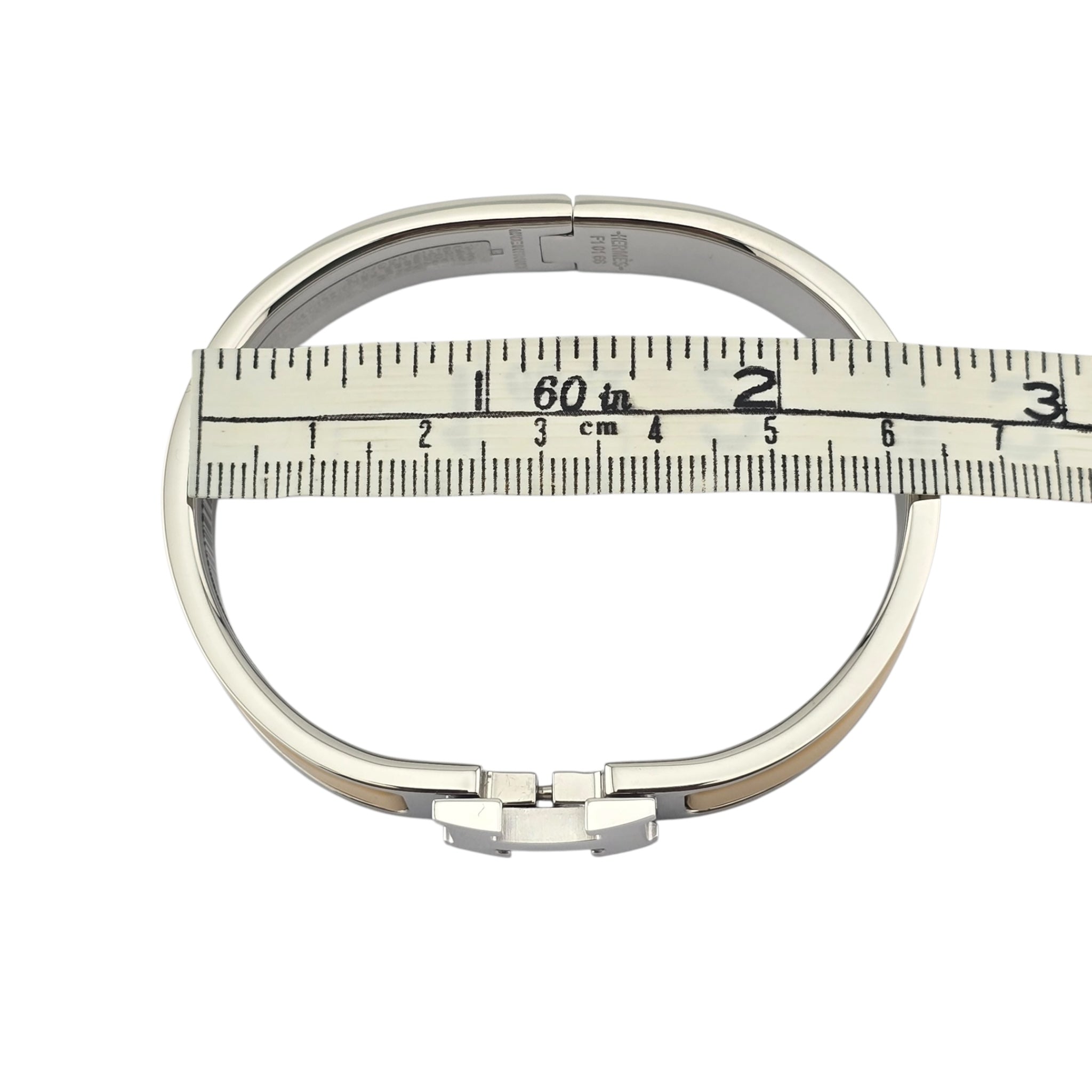 Hermes Clic H Bracelet Mimosa Yellow Palladium GM