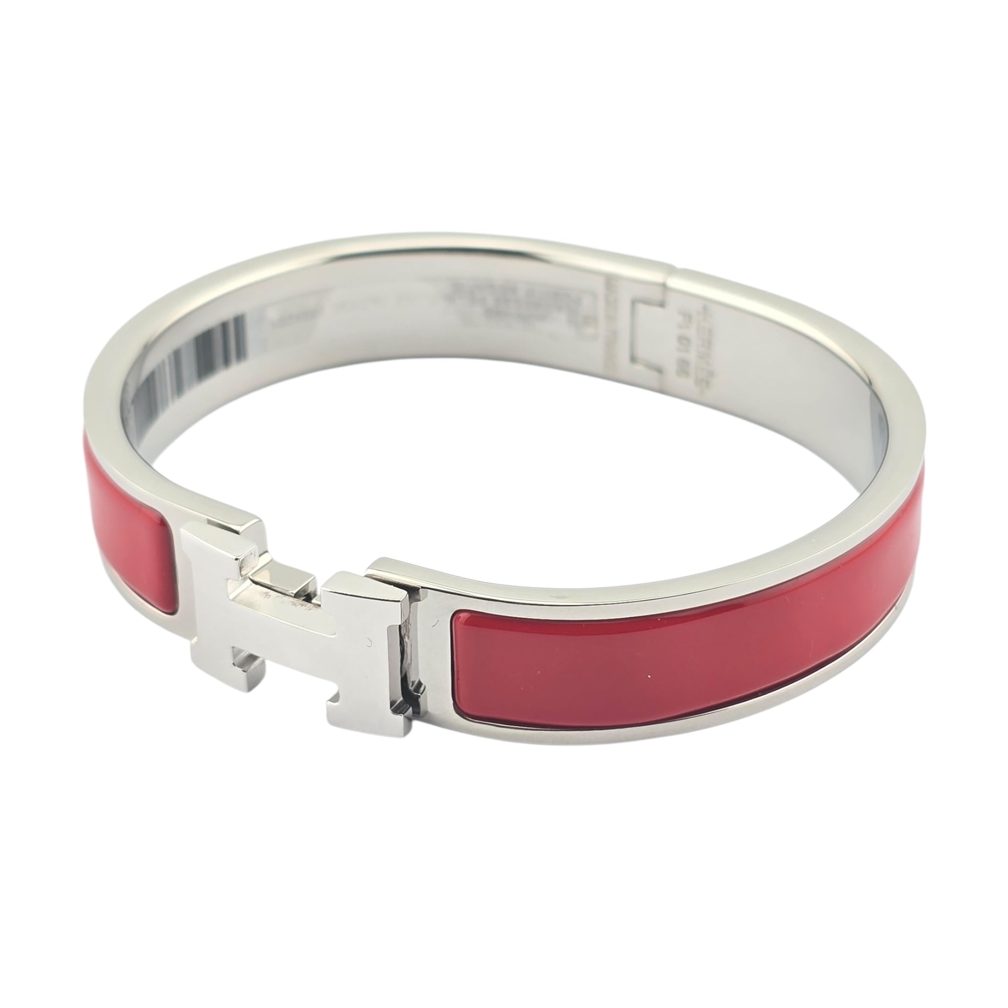 Hermes Clic H Bracelet Red Palladium GM