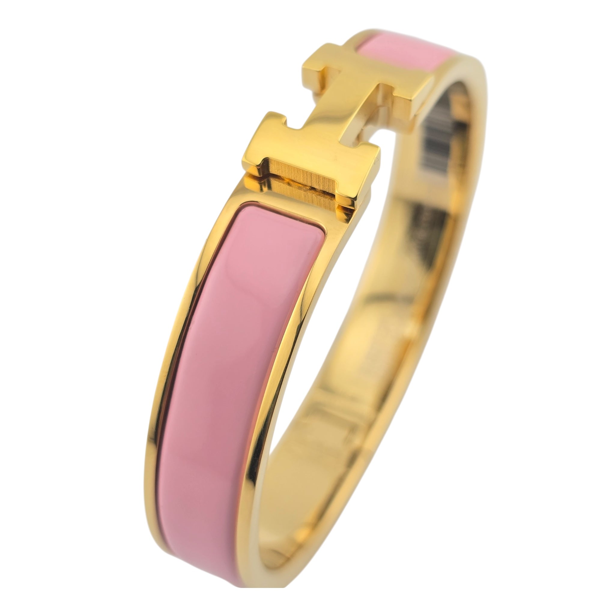 Hermes Clic H Bracelet Pink Gold GM