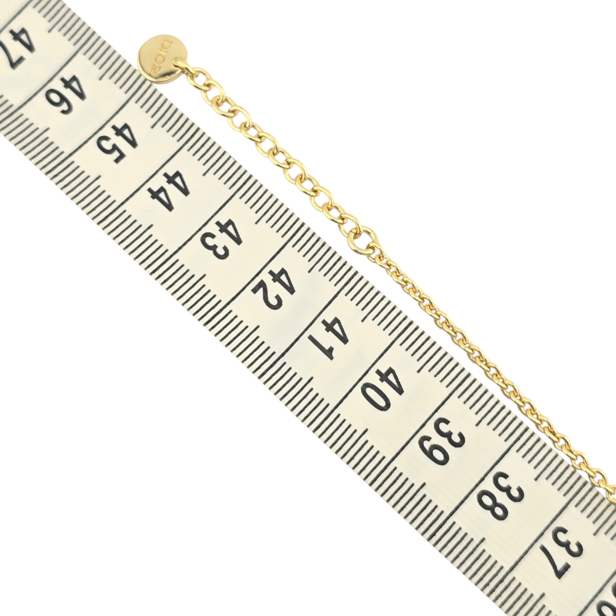 Christian Dior Gold-Tone Resin Pearl Petite CD Necklace