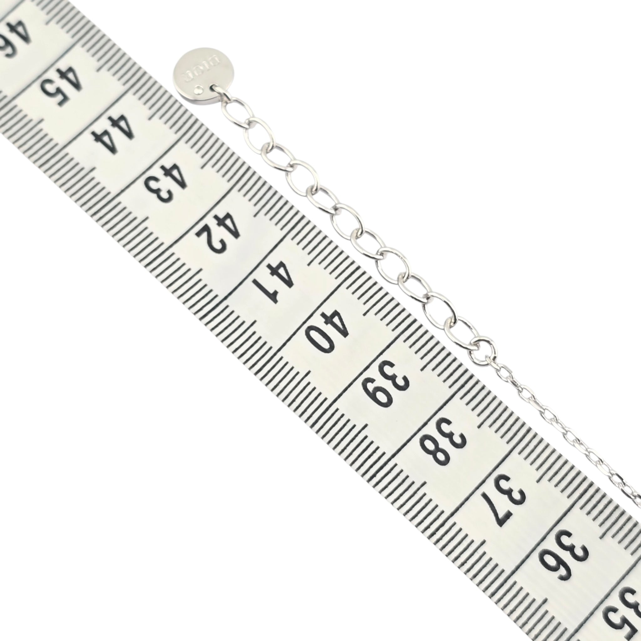 Christian Dior Silver Petit CD Crystal Necklace