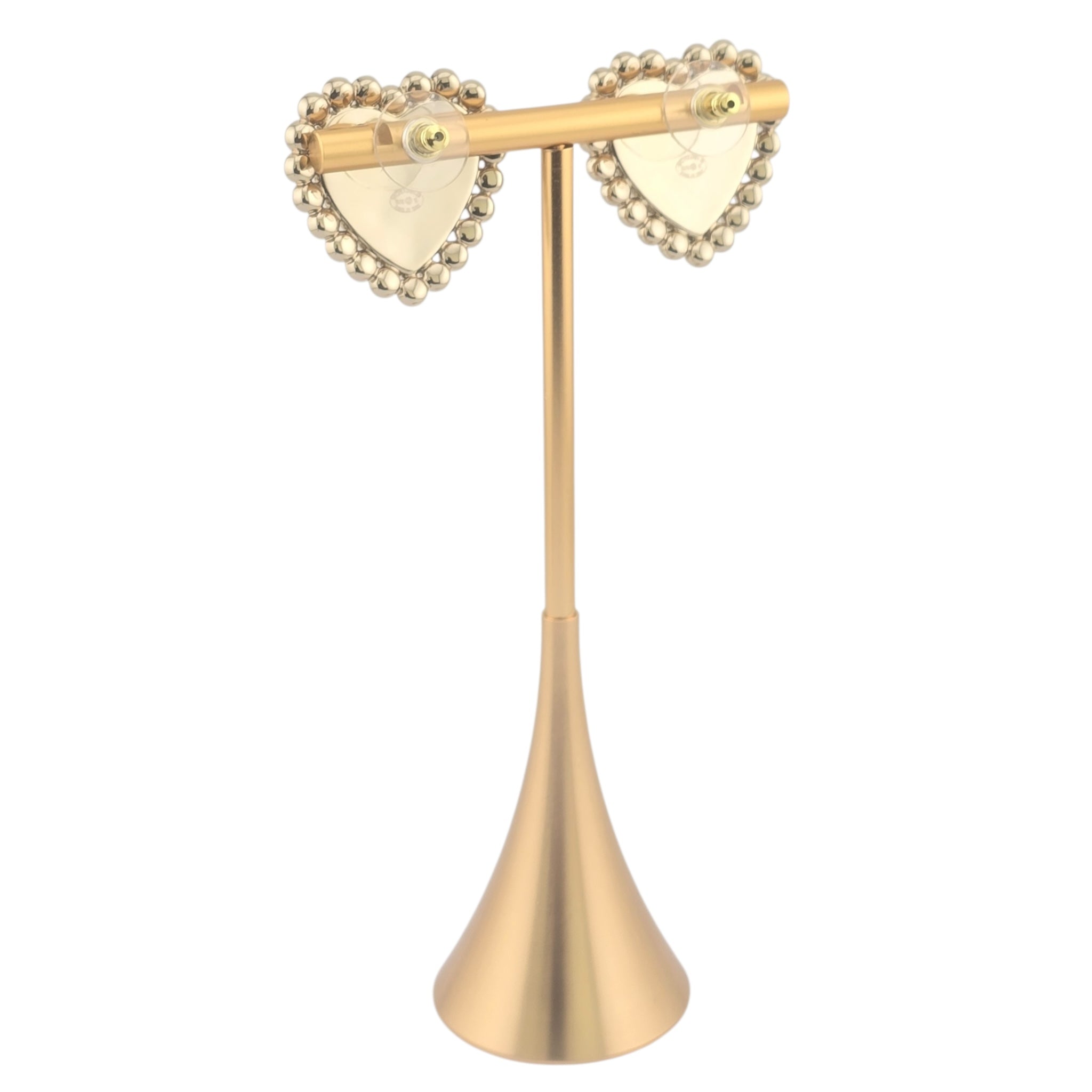 Chanel CC Pink Gold Heart Faux Pearl Earrings 2025 CHANEL