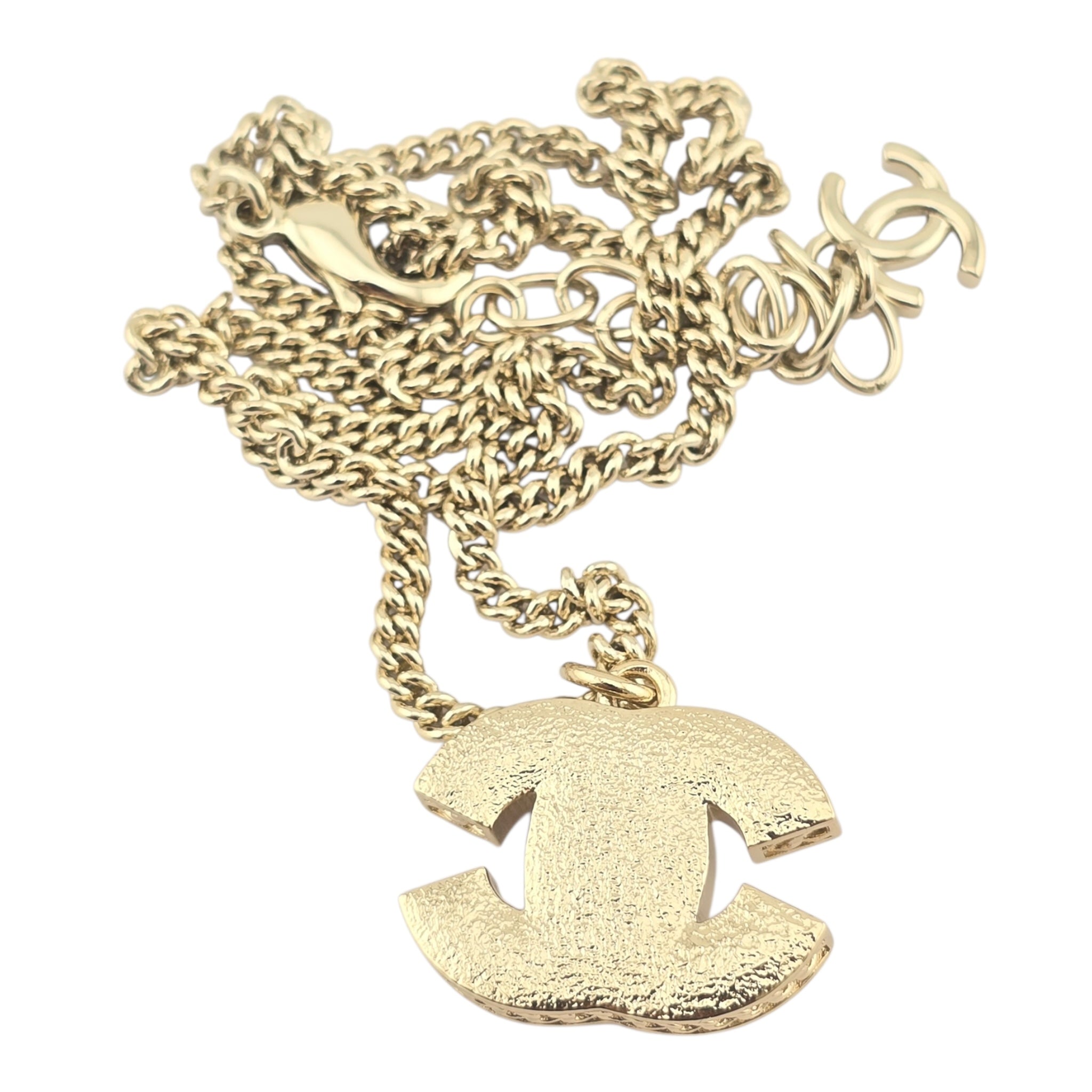 Chanel CC Gold Pink Resin Necklace 2025 CHANEL