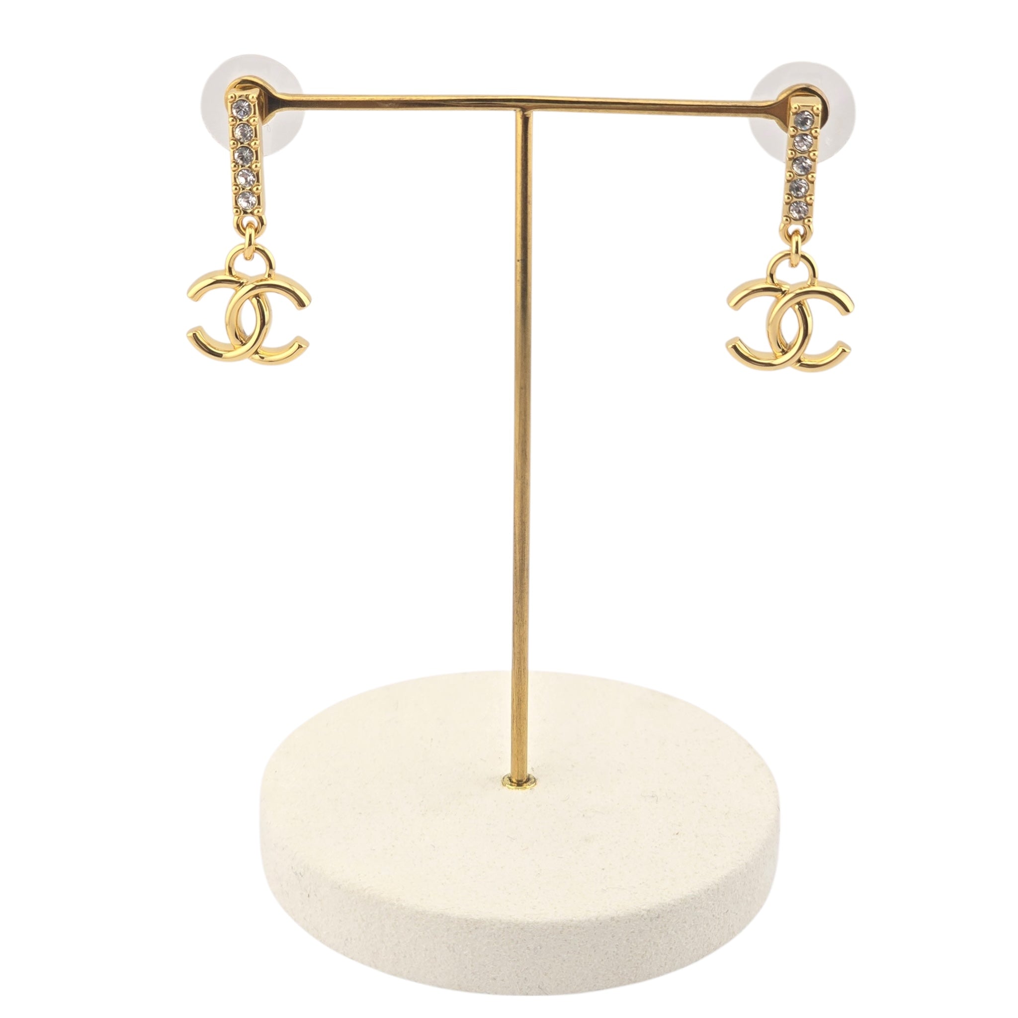 Chanel Gold Crystal Earrings 2024 CHANEL