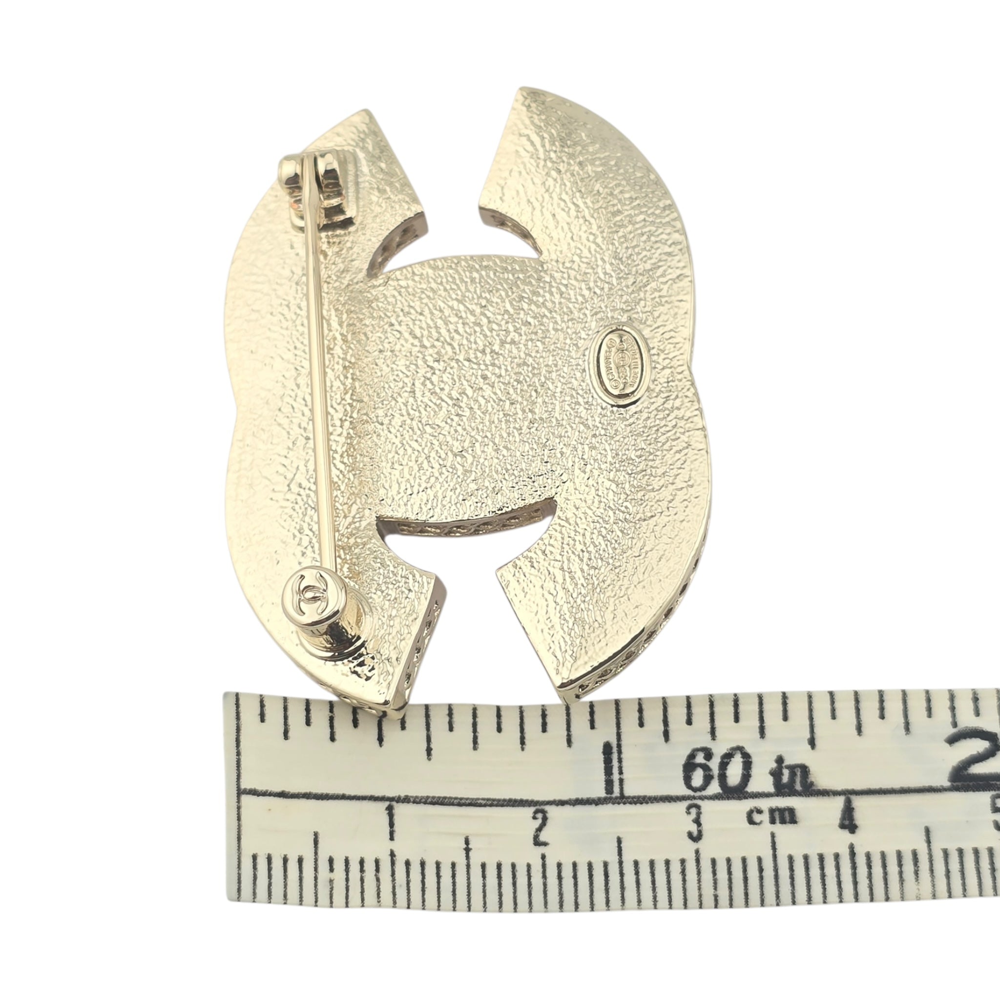 Chanel CC Gold Pink Resin Brooch 2025 CHANEL