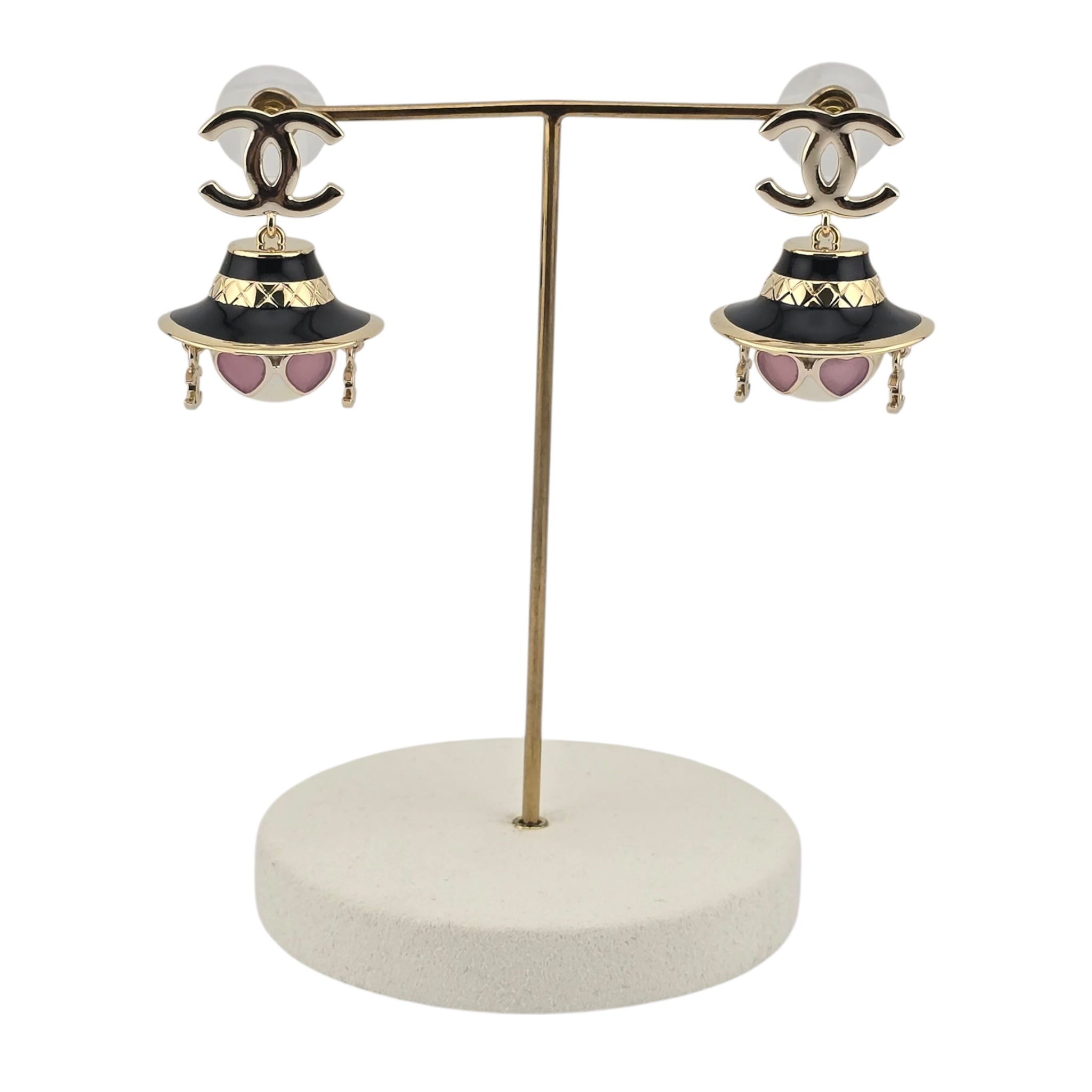 Chanel CC Robot Gabrielle Doll Black Earrings 25B CHANEL