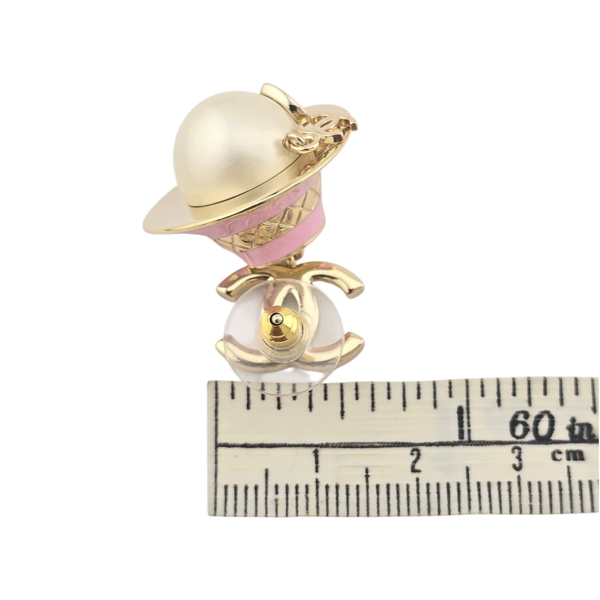 Chanel CC Robot Gabrielle Doll Pink Earrings 25B CHANEL